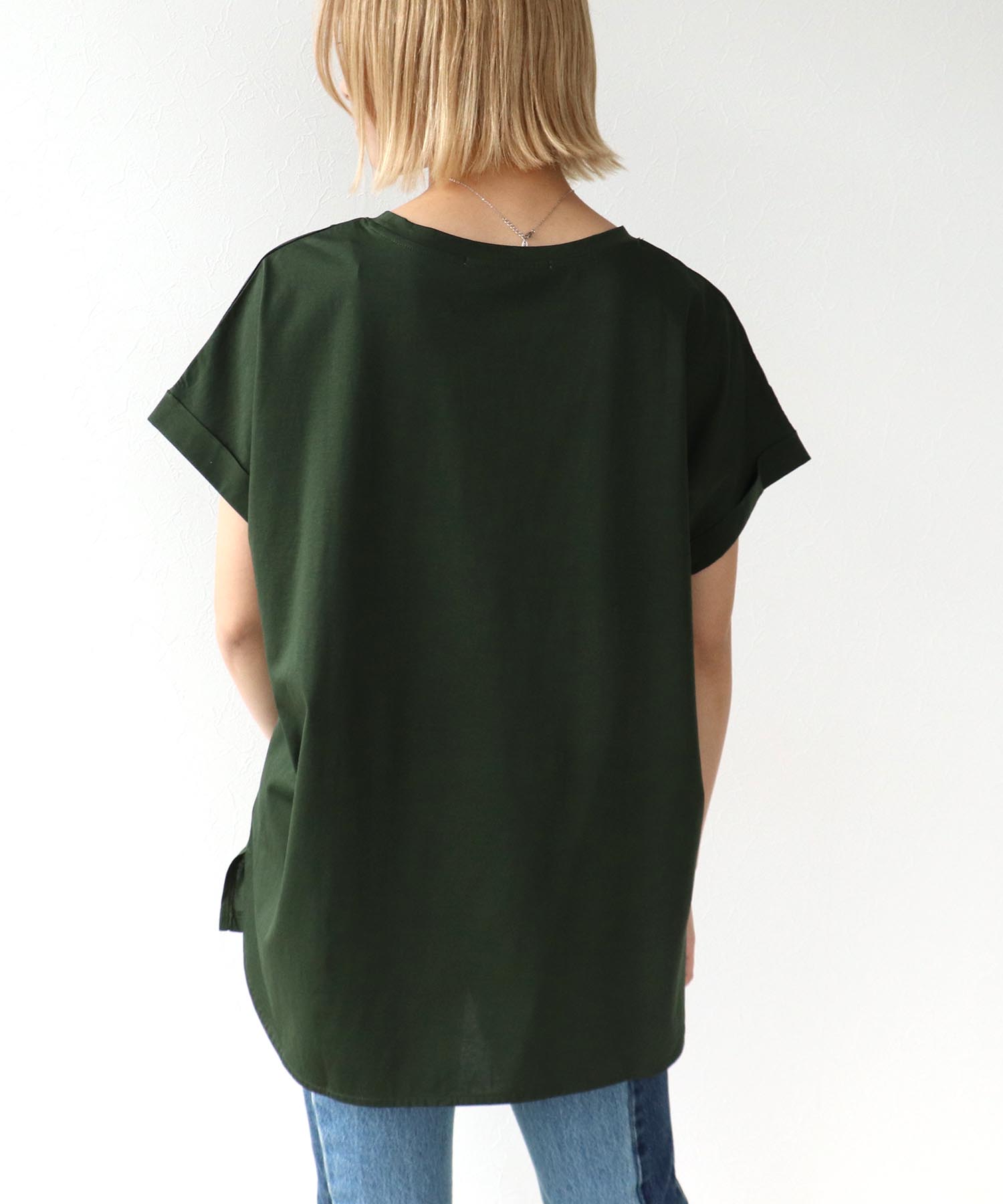 箔プリントルーズTシャツ