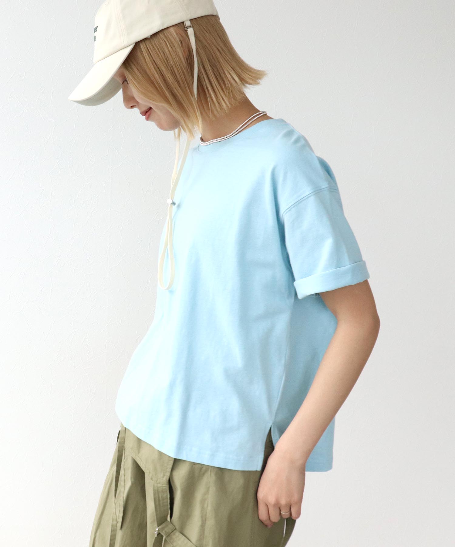 【抗菌防臭加工】USAコットンクルーネックTシャツ