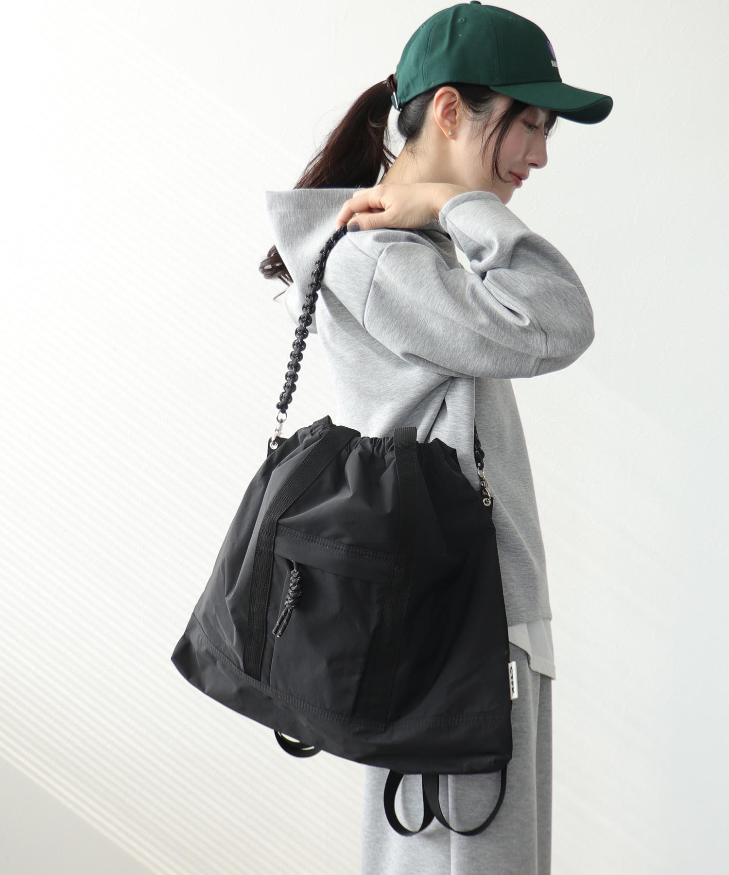 《撥水加工》ナイロン３WAYスクエアBAG