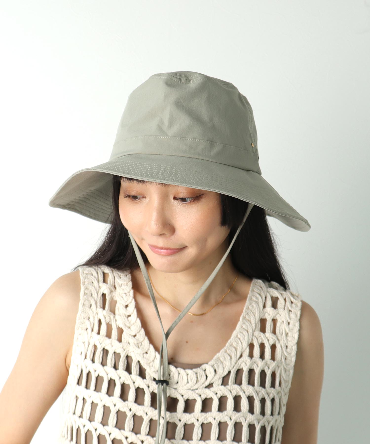 UVケアアジャスターストロール撥水HAT