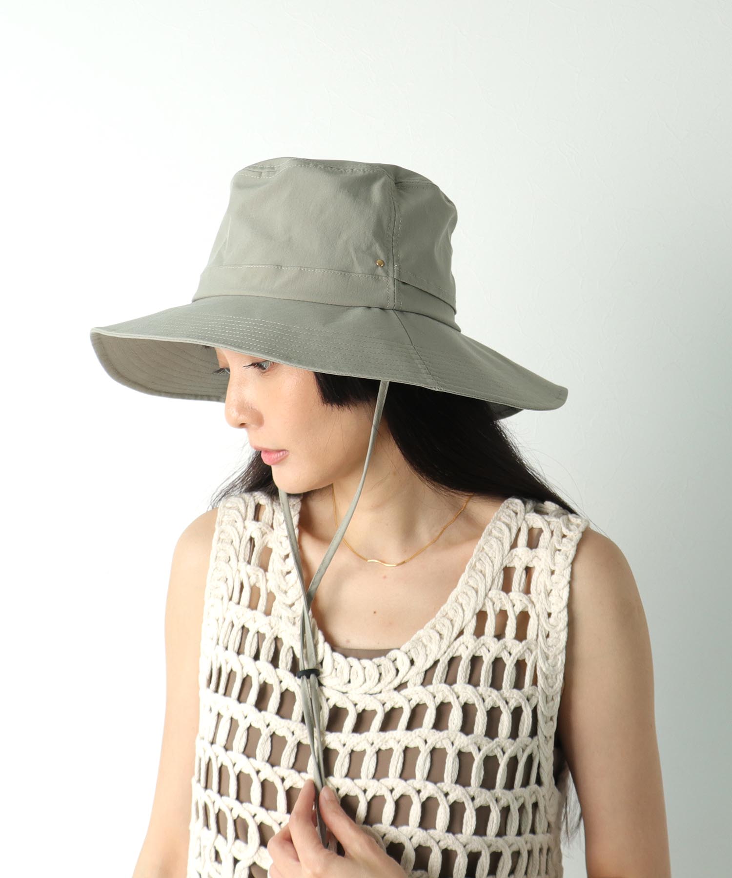 UVケアアジャスターストロール撥水HAT
