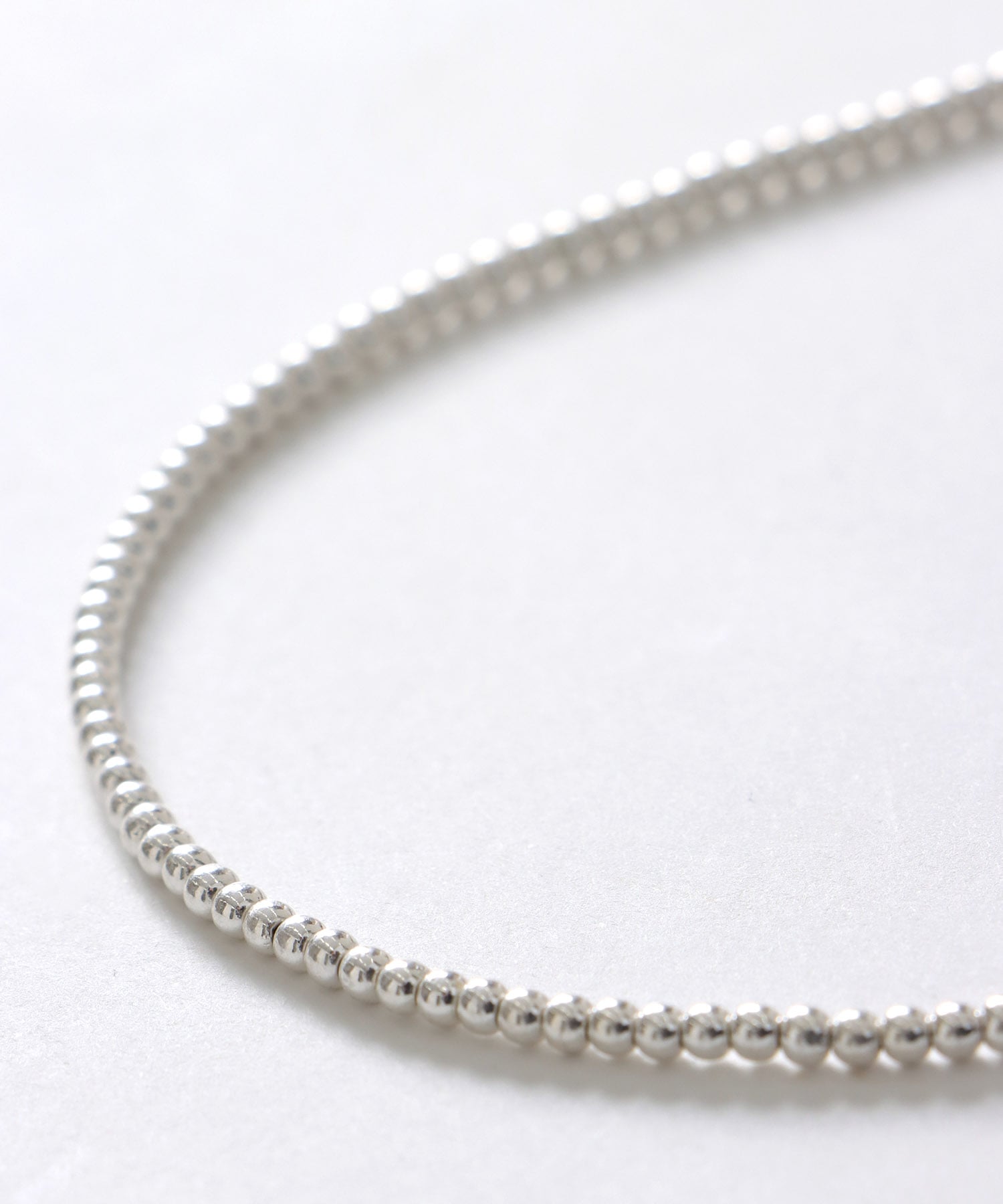 マットメタルロングネックレス（3mm×77cm）