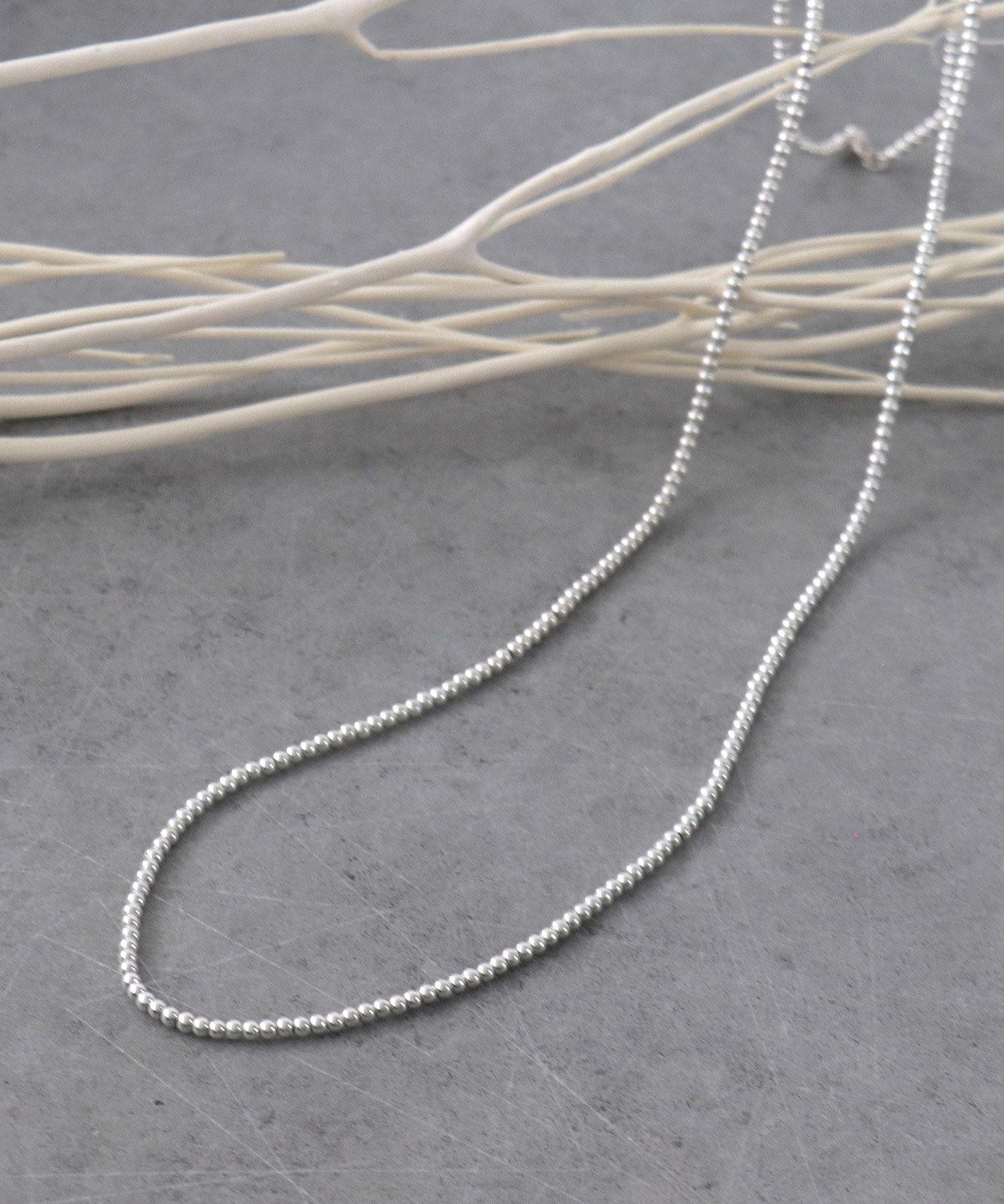 マットメタルロングネックレス（3mm×77cm）