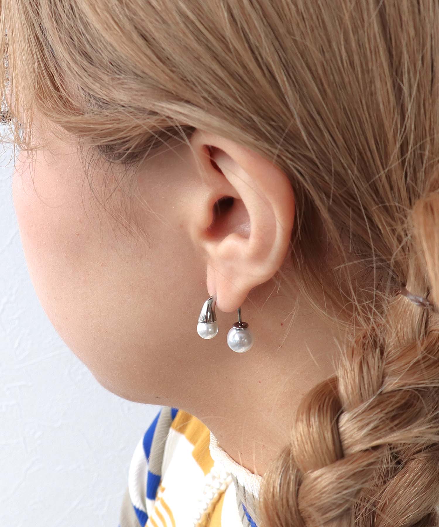 パールフック×パールキャッチステンレスピアス