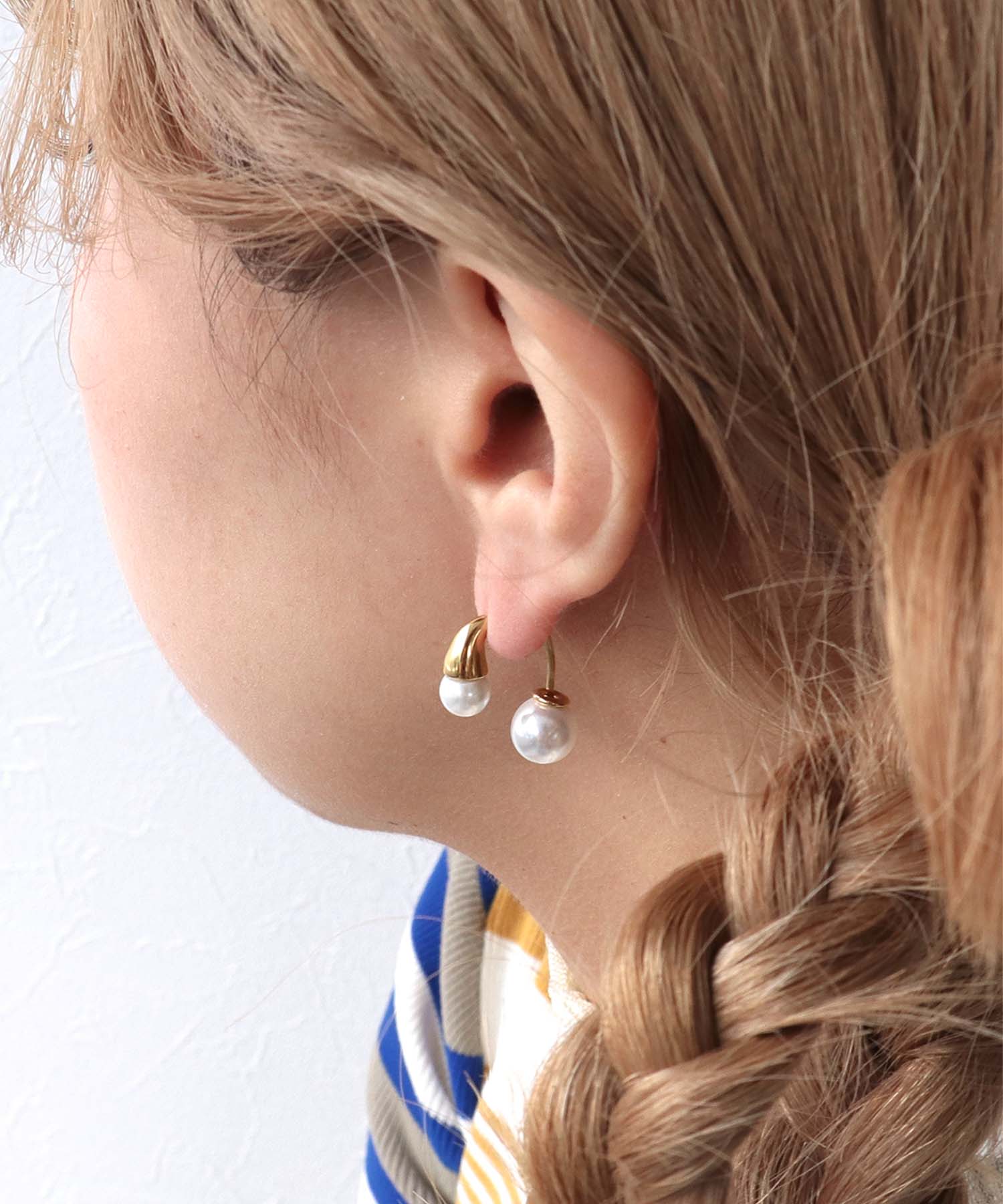 パールフック×パールキャッチステンレスピアス