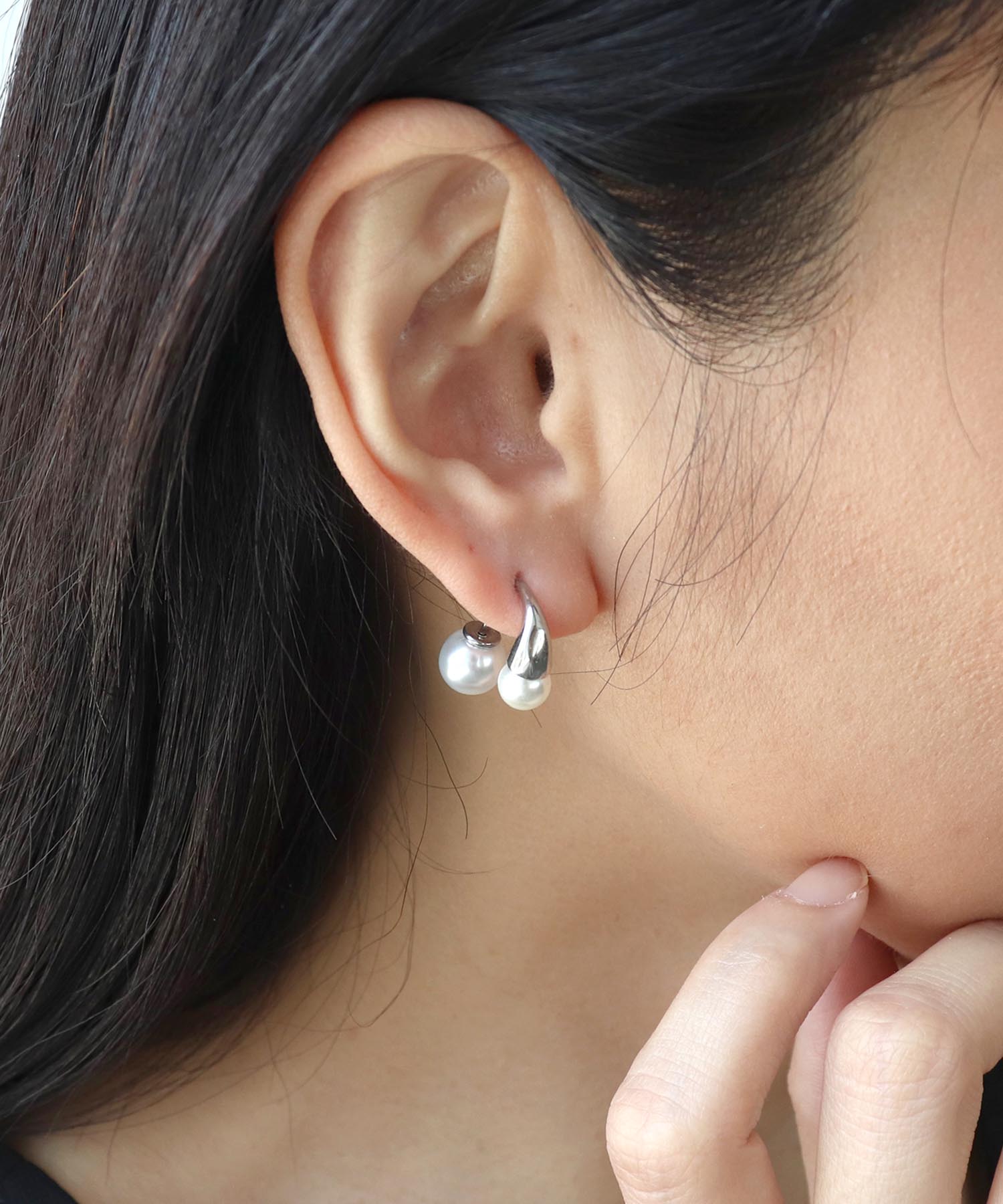 パールフック×パールキャッチステンレスピアス