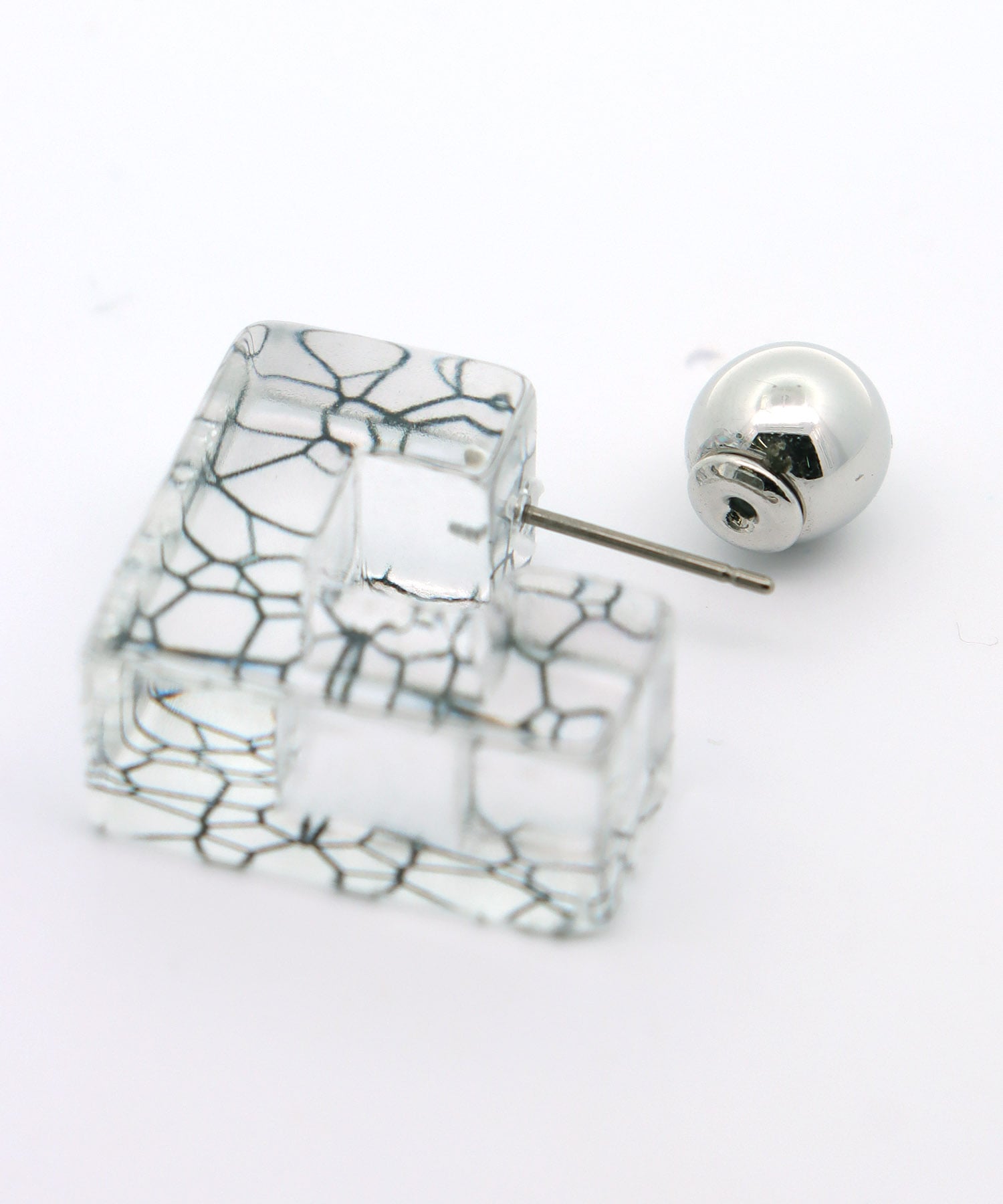 クリアブロックスクエアピアス