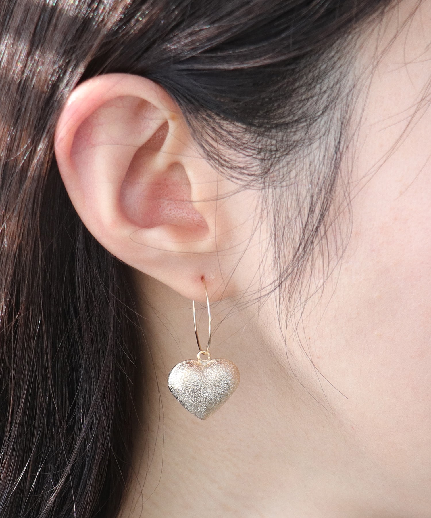 ナシジハートフープピアス