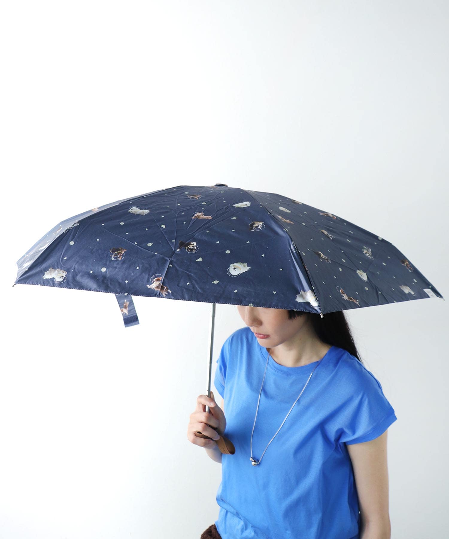 【飛行犬 × Wpc.】 ≪晴雨兼用＆遮光≫宇宙飛行犬アンブレラmini