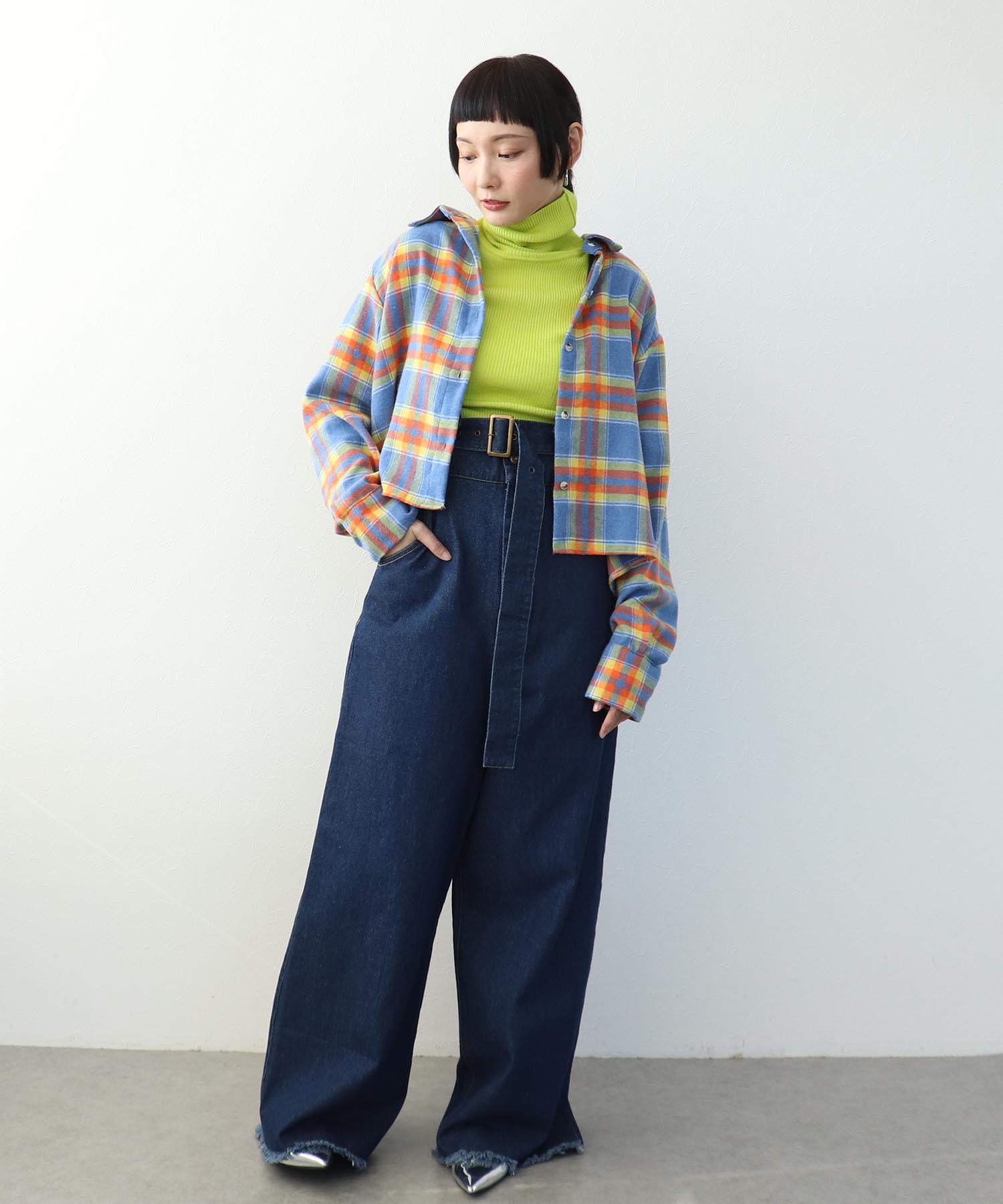 マドラスチェック柄シャツ