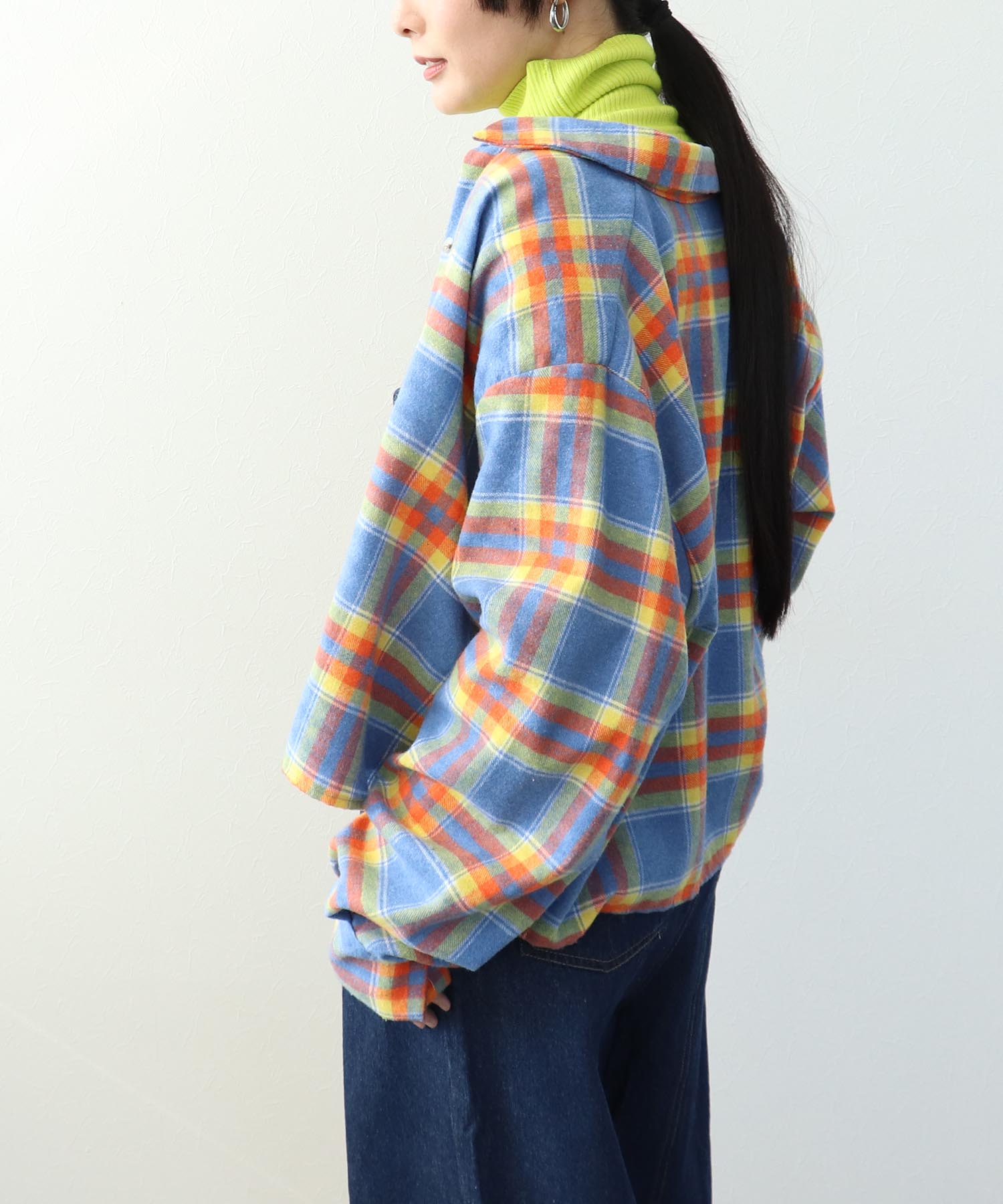 マドラスチェック柄シャツ