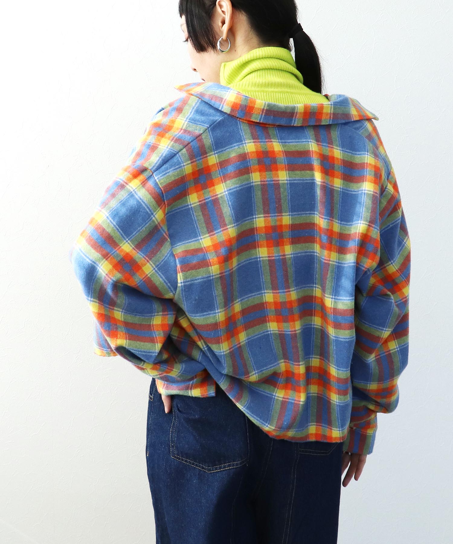 マドラスチェック柄シャツ