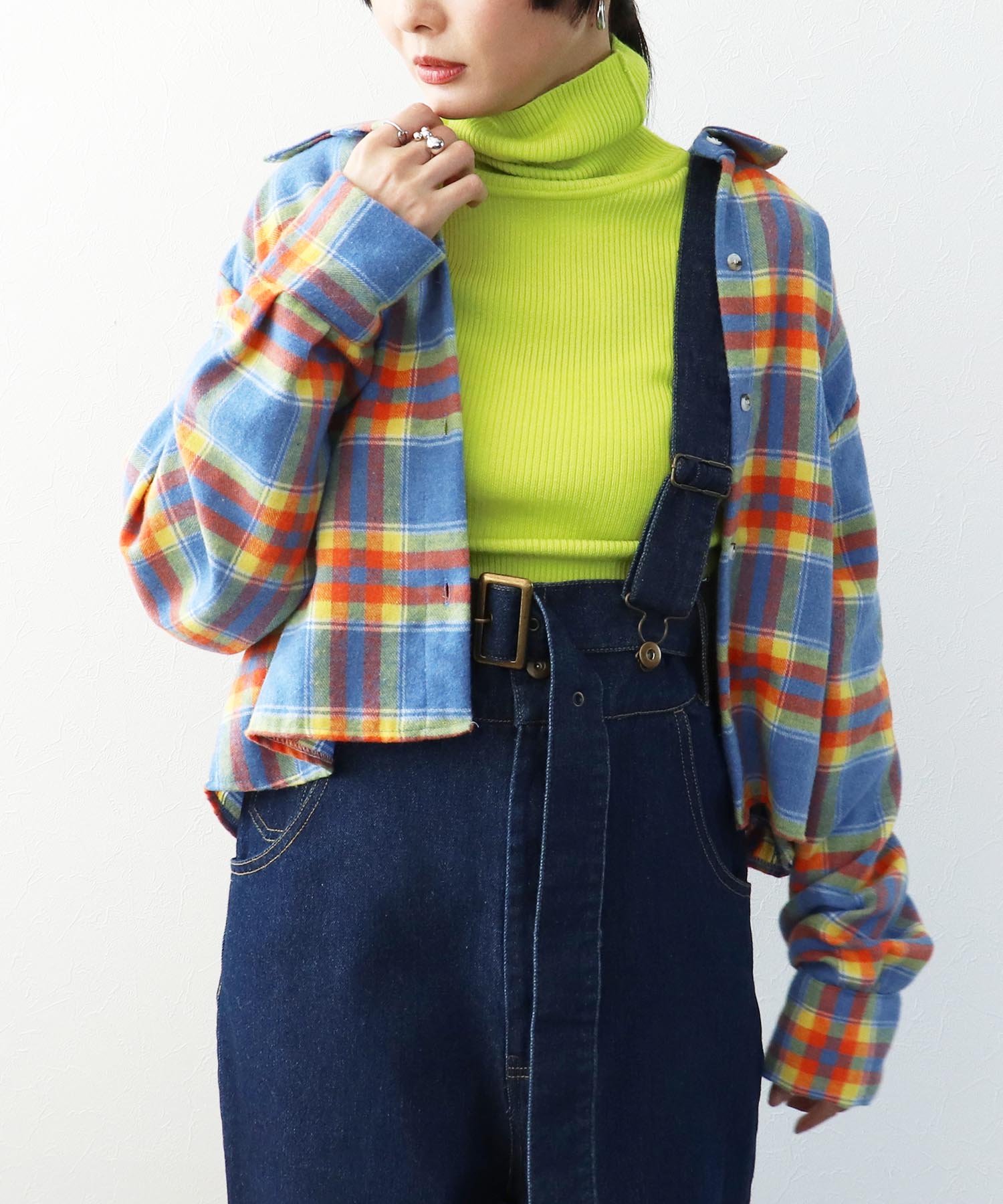 マドラスチェック柄シャツ