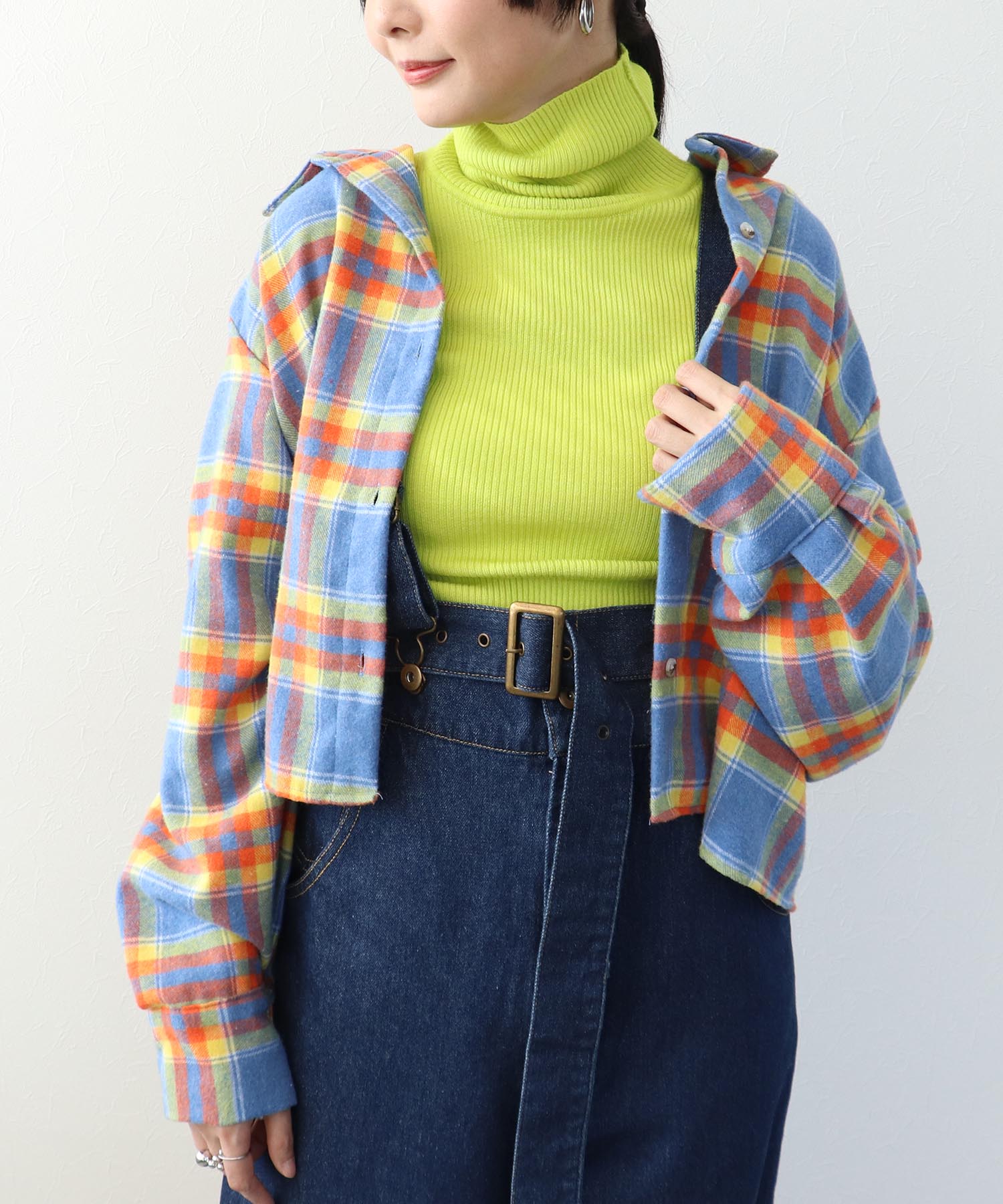 マドラスチェック柄シャツ