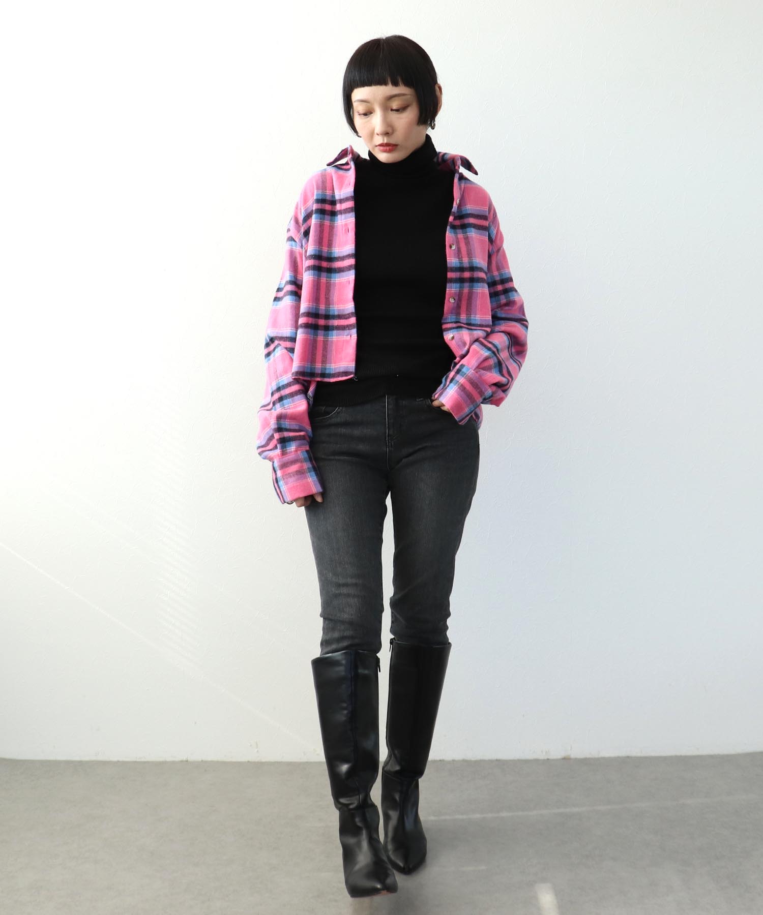 マドラスチェック柄シャツ