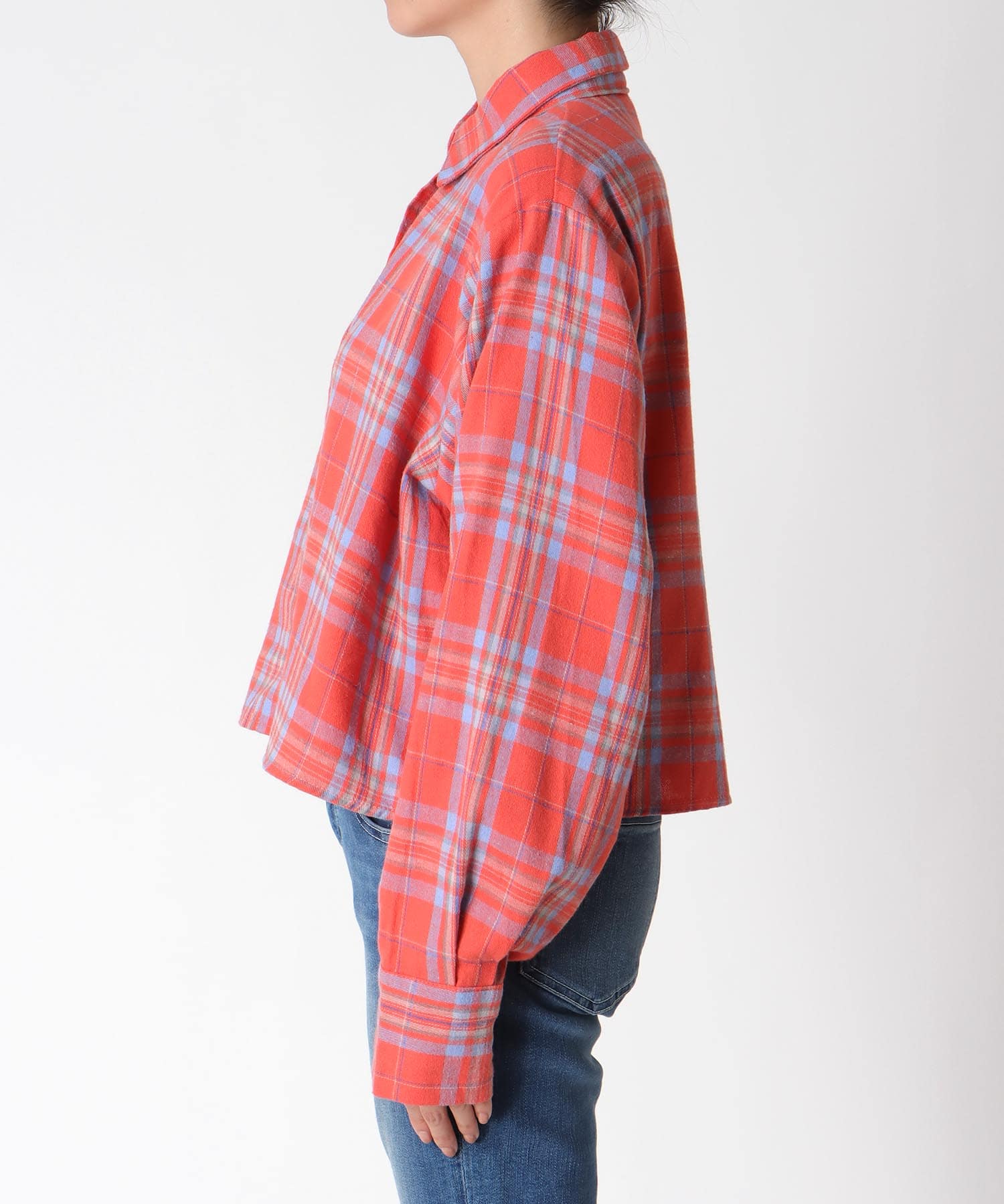 タータンチェック柄シャツ