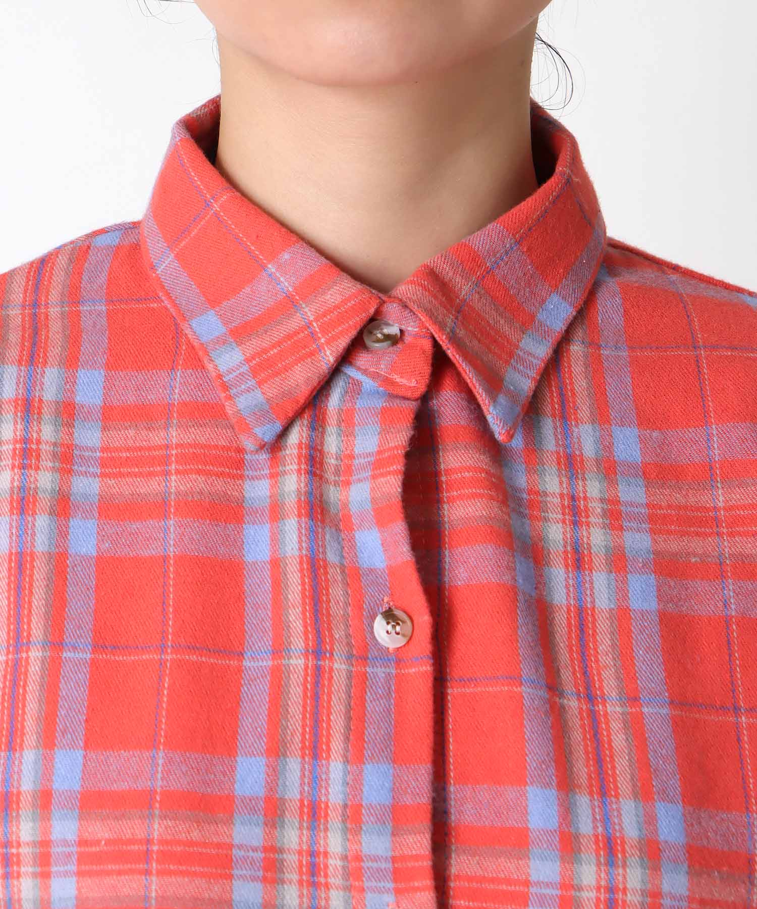 タータンチェック柄シャツ