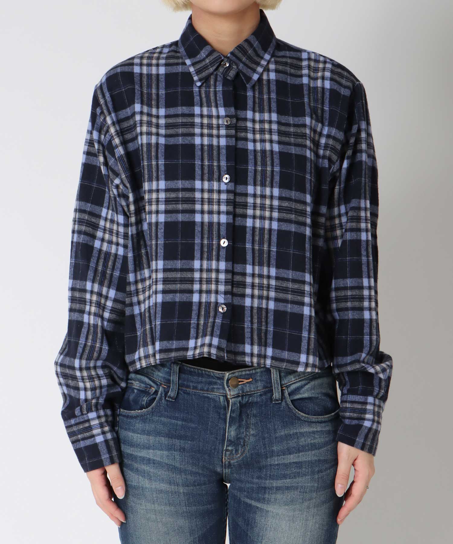 タータンチェック柄シャツ