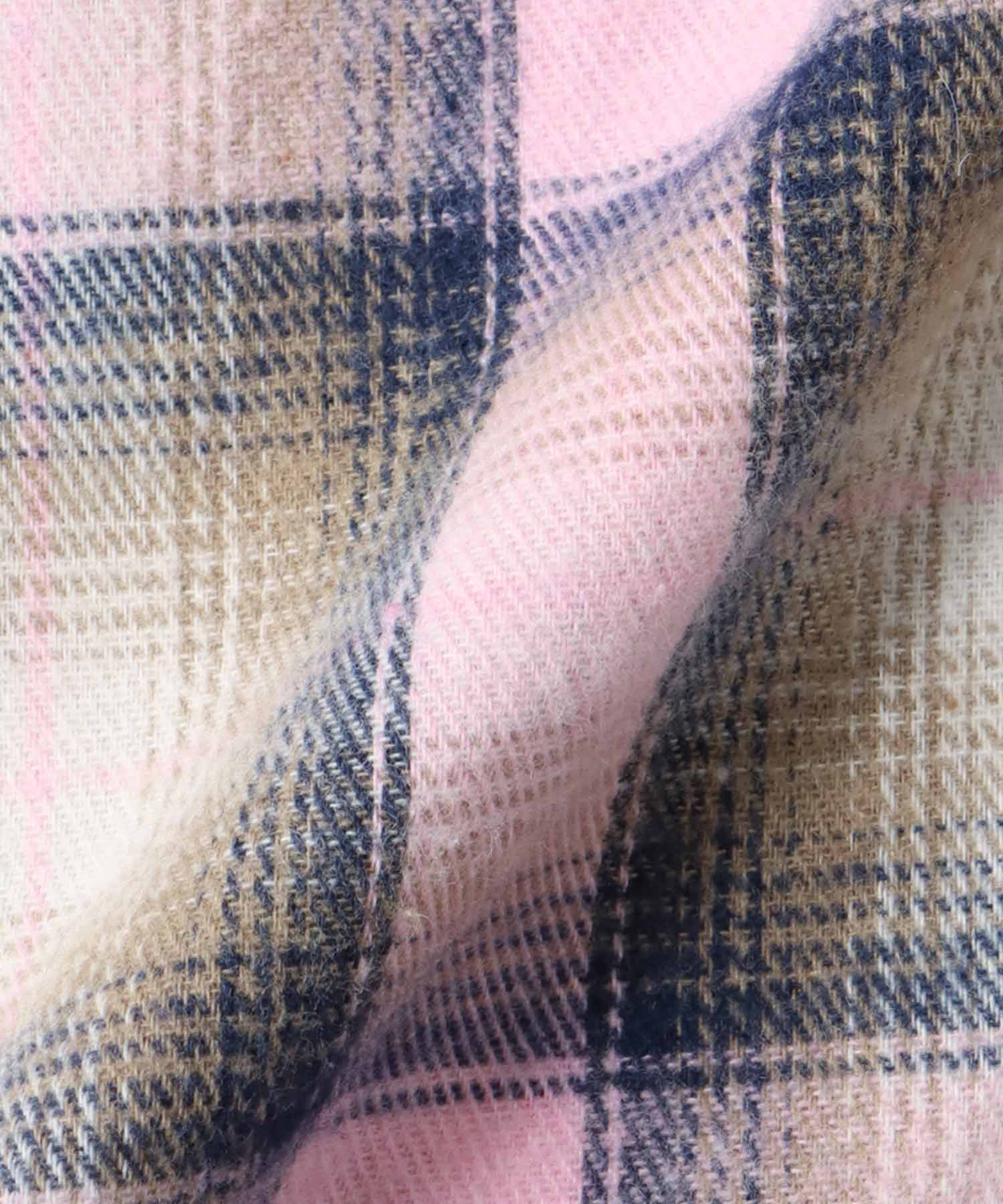 グラデチェック柄シャツ