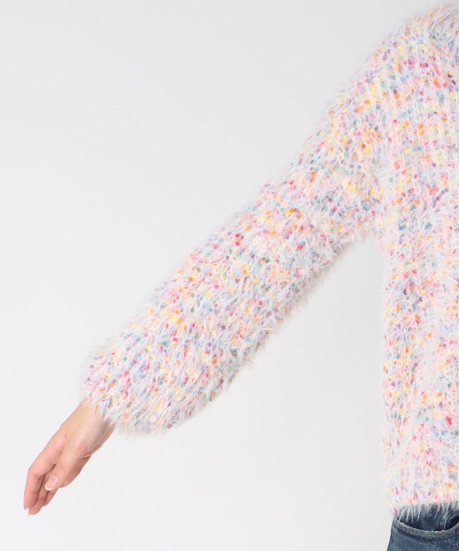 ポコポコMIXヤーンニットプルオーバー