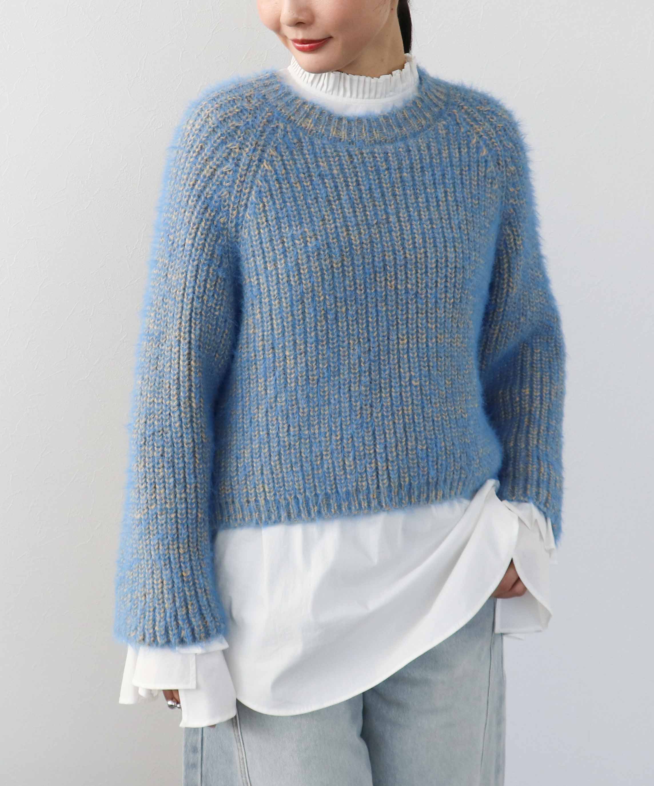 バックスリットシャギープルオーバー