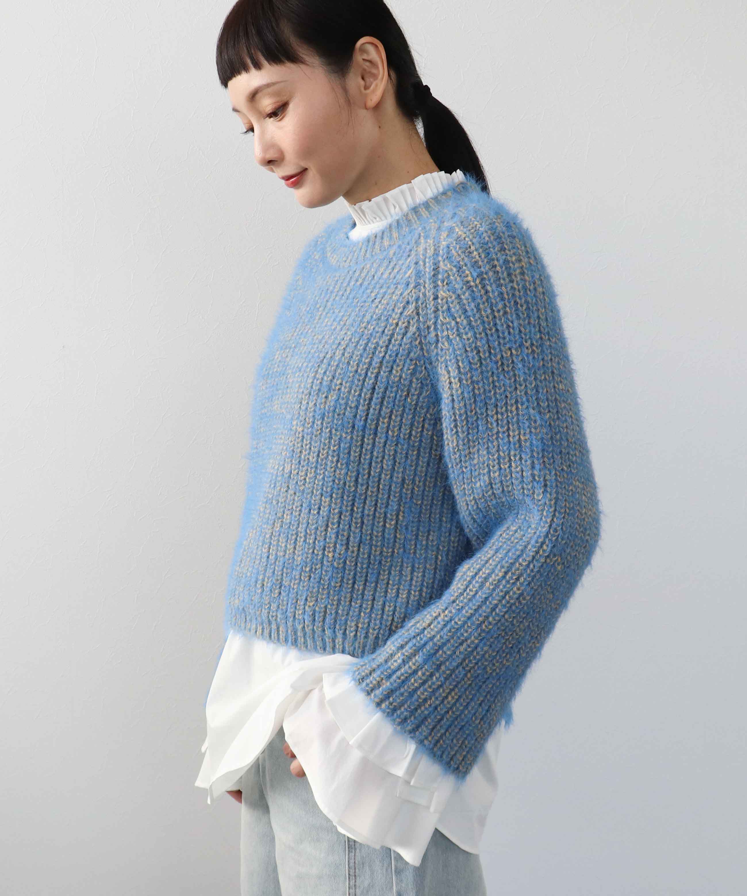 バックスリットシャギープルオーバー