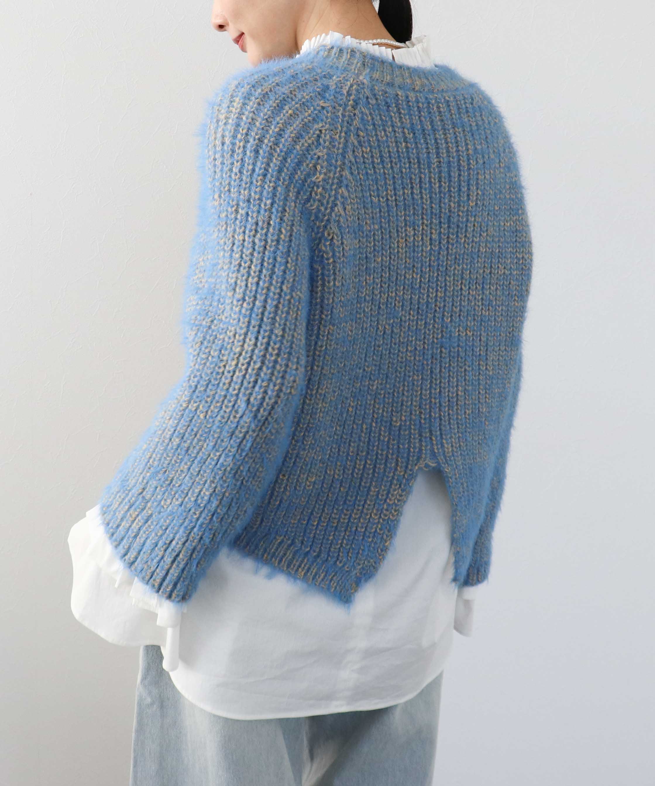 バックスリットシャギープルオーバー