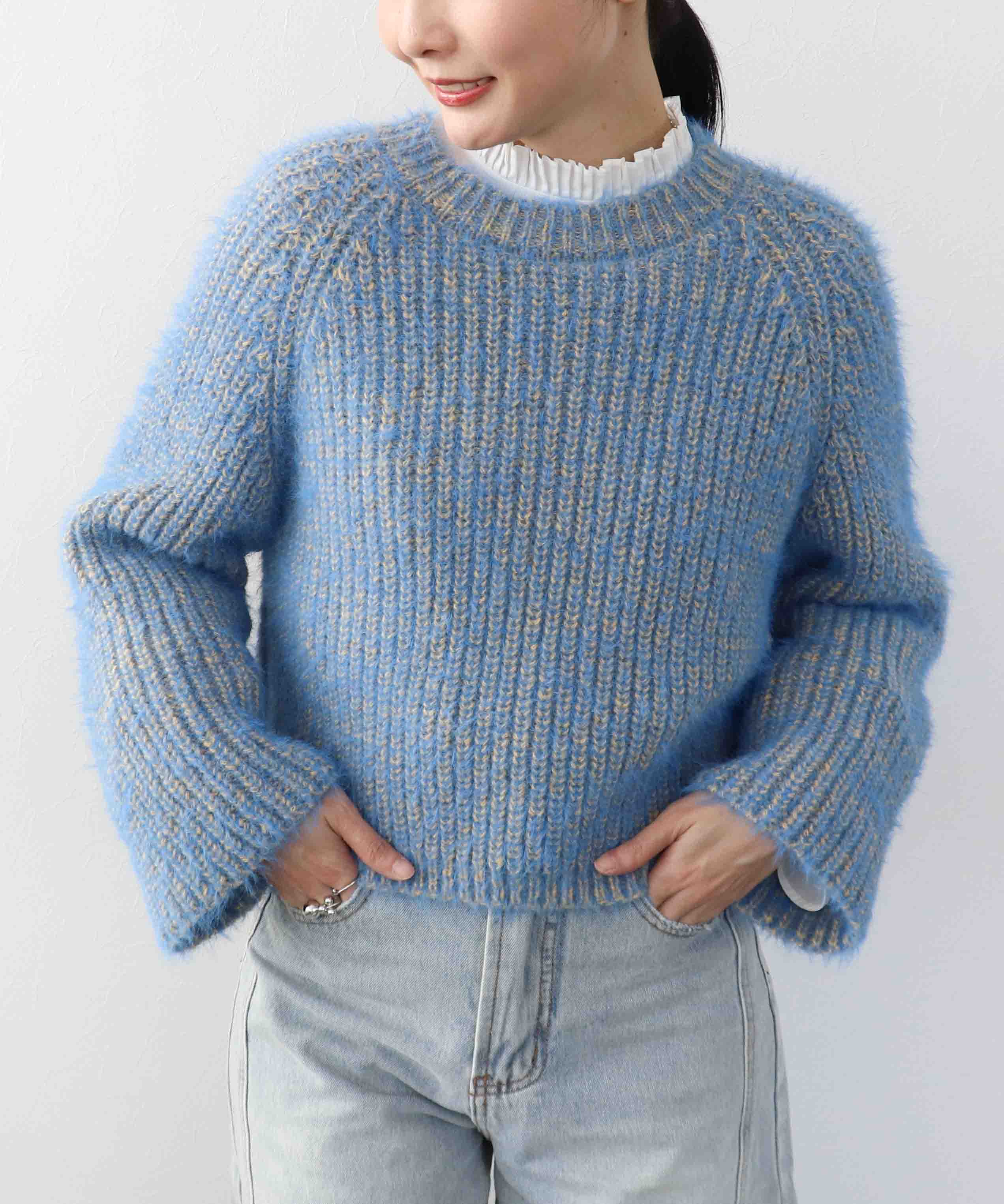 バックスリットシャギープルオーバー