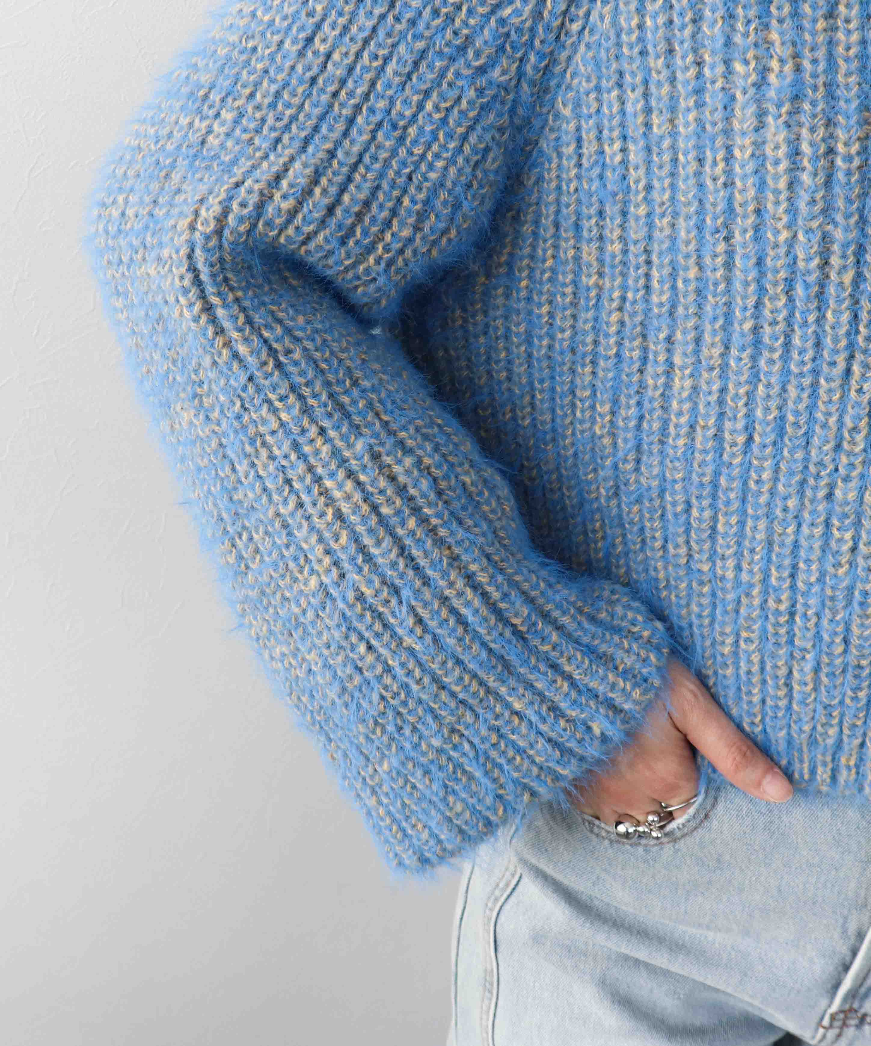 バックスリットシャギープルオーバー