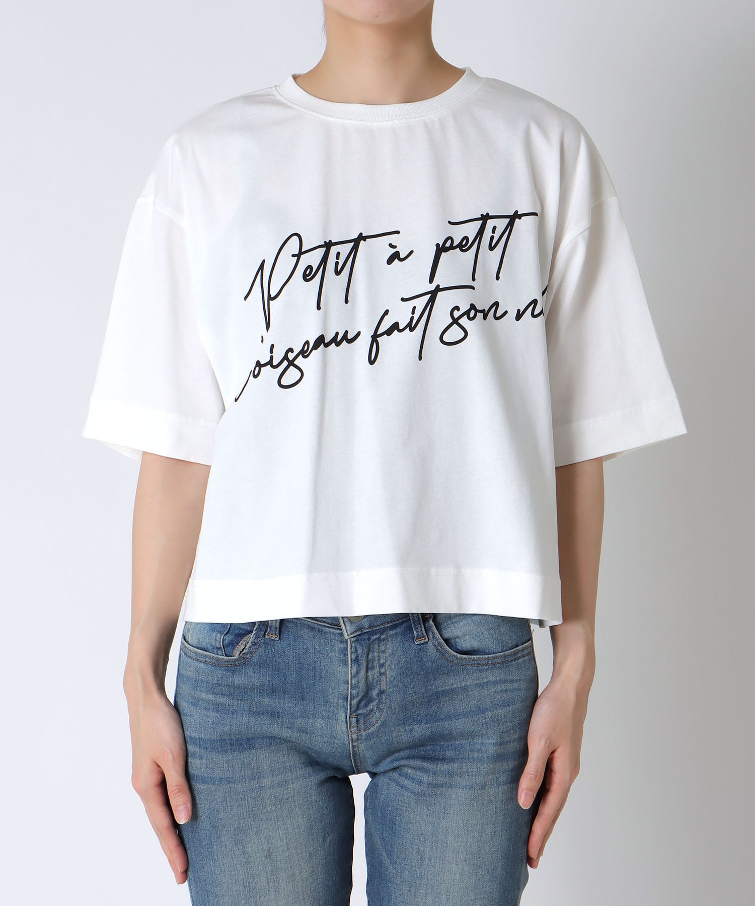 MessageロゴプリントTシャツ