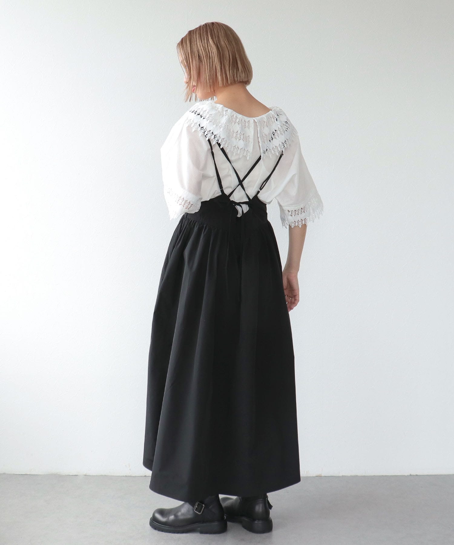 《WEB先行発売》ハイウエストサスペンダーメモリースカート
