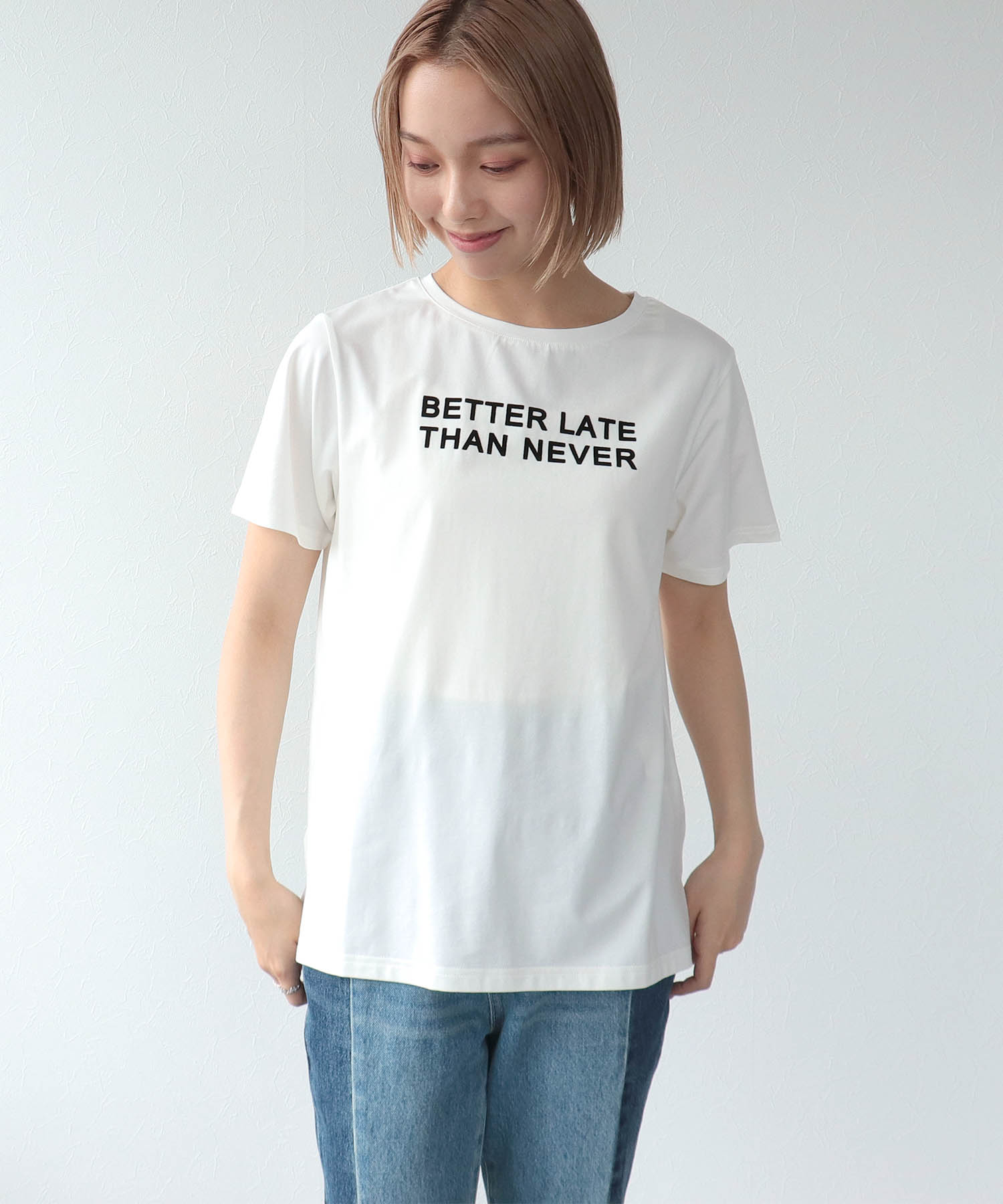 フロッキーロゴプリントTシャツ