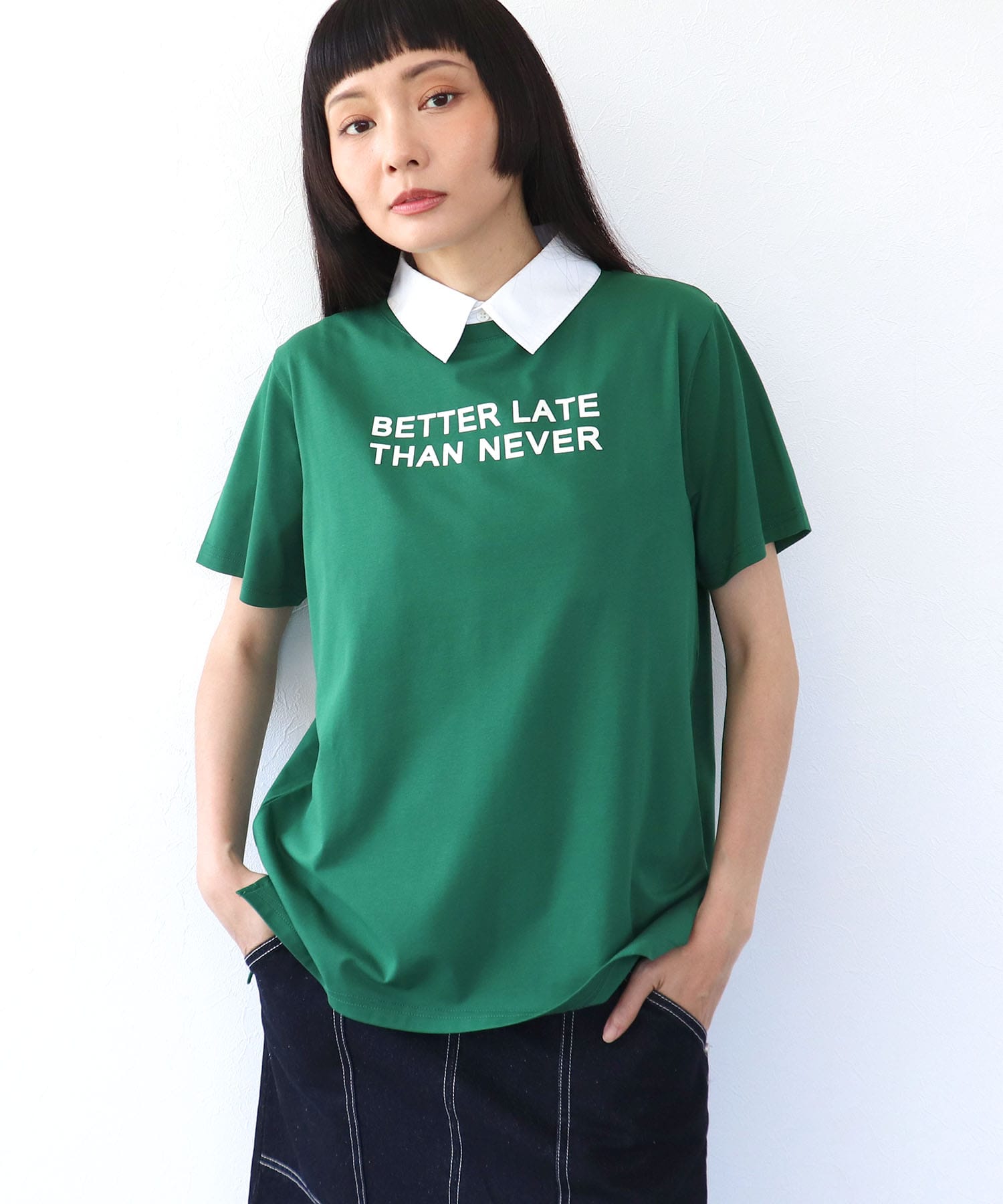 フロッキーロゴプリントTシャツ