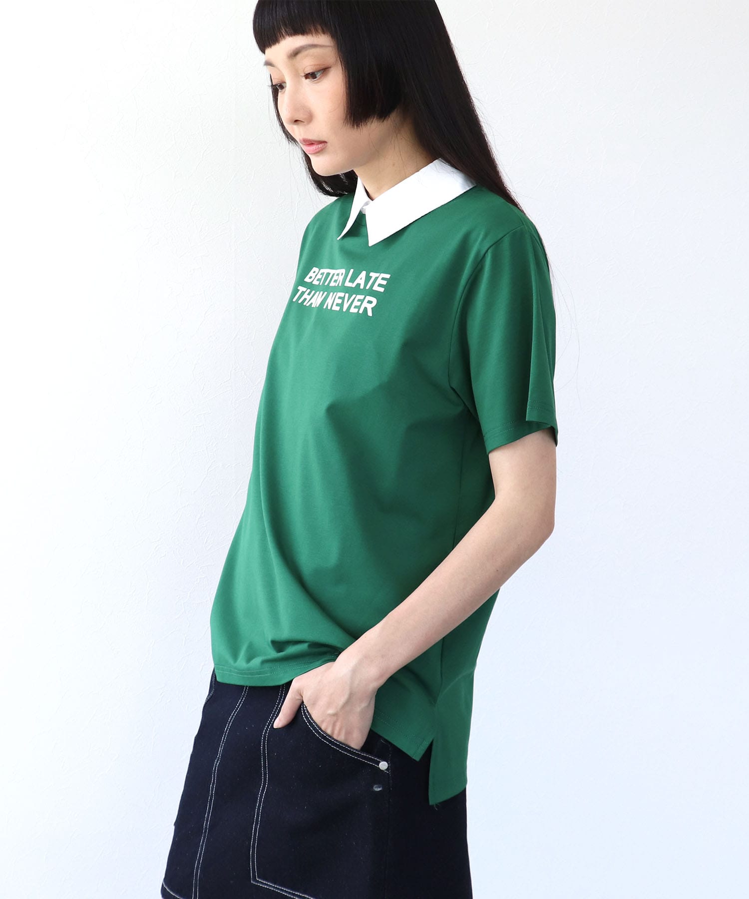 フロッキーロゴプリントTシャツ