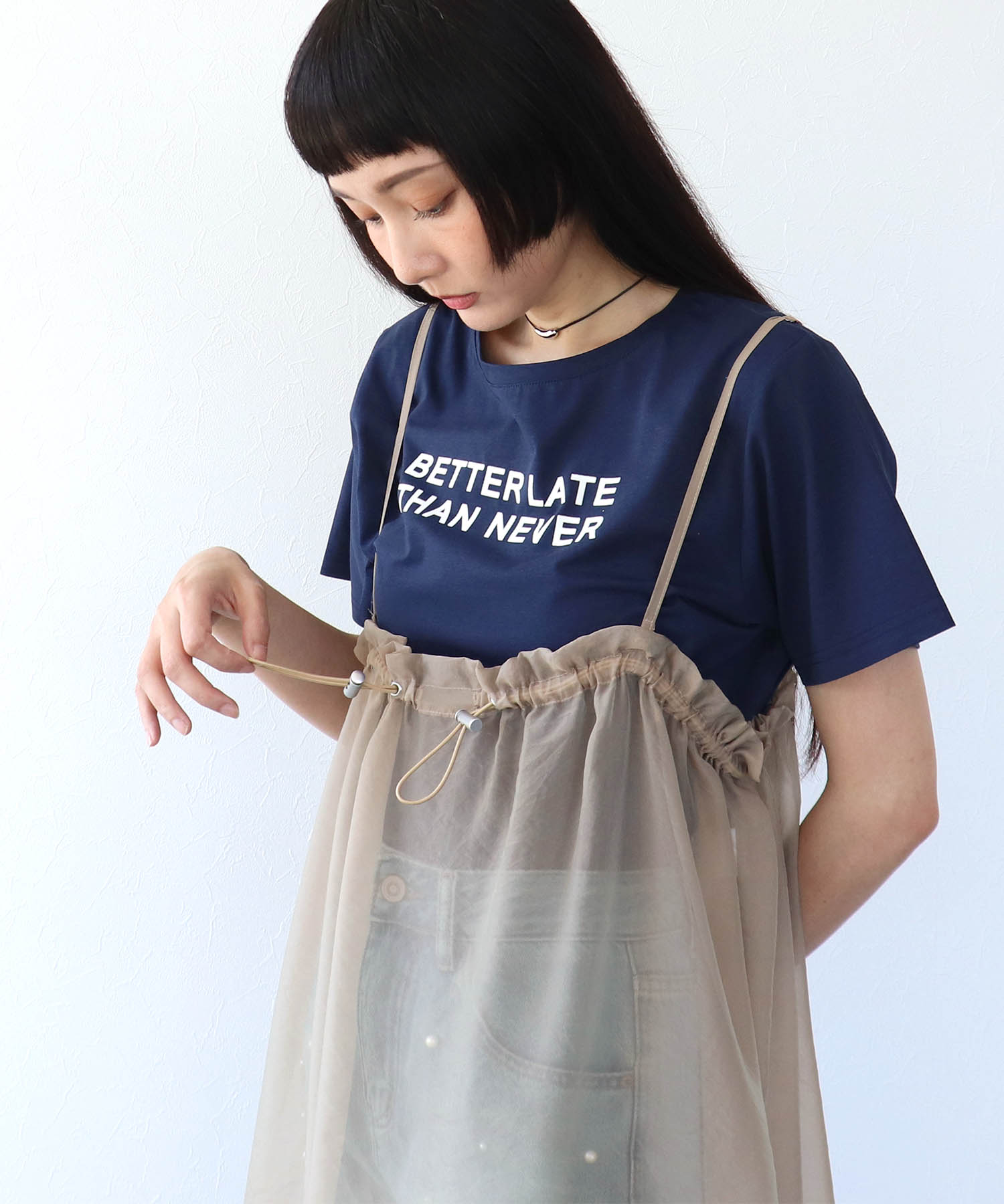 フロッキーロゴプリントTシャツ