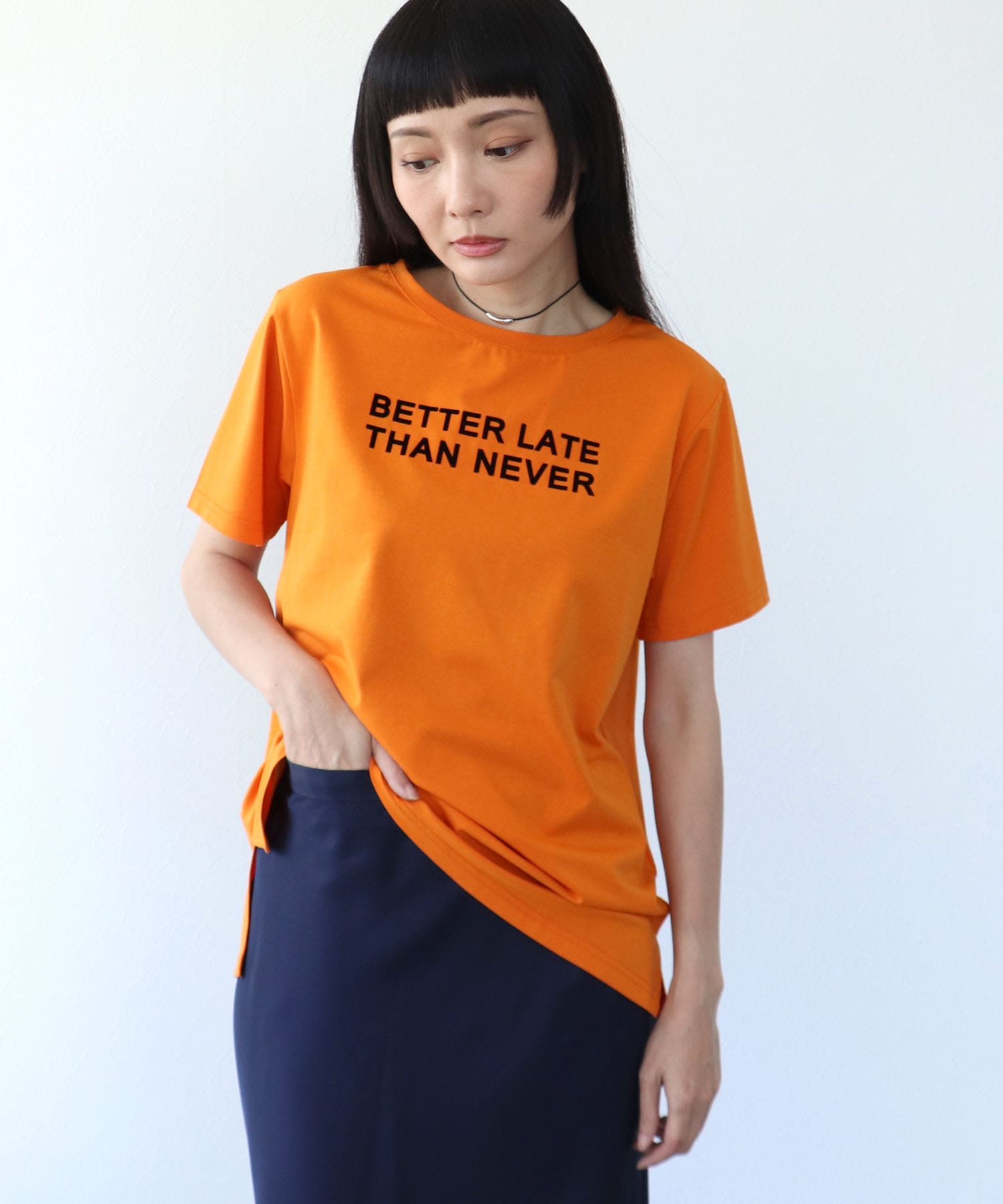フロッキーロゴプリントTシャツ