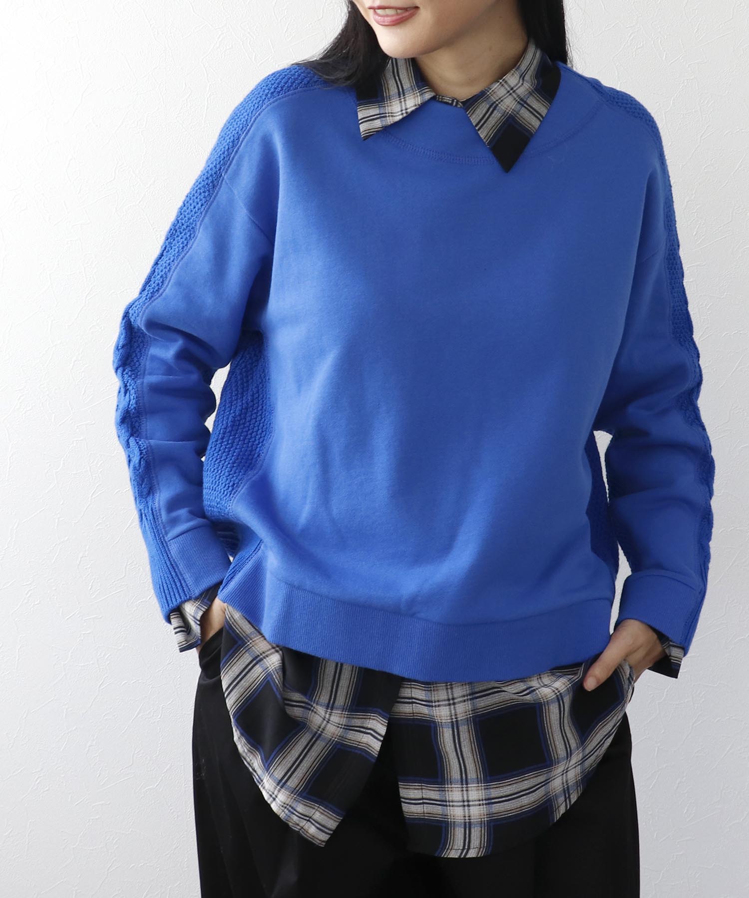 スエットニットドッキングプルオーバー