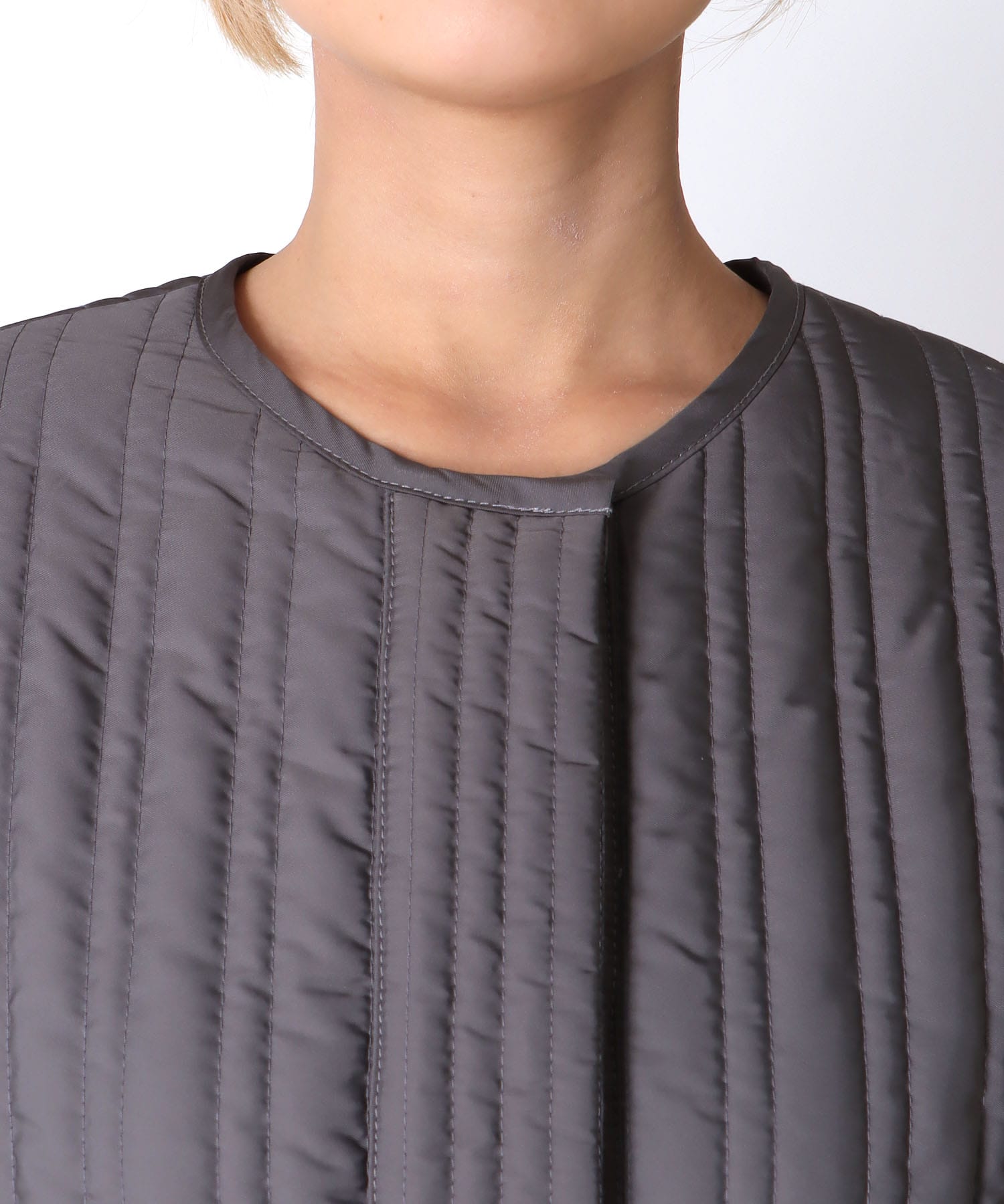 パターンMIXキルティングロングコート