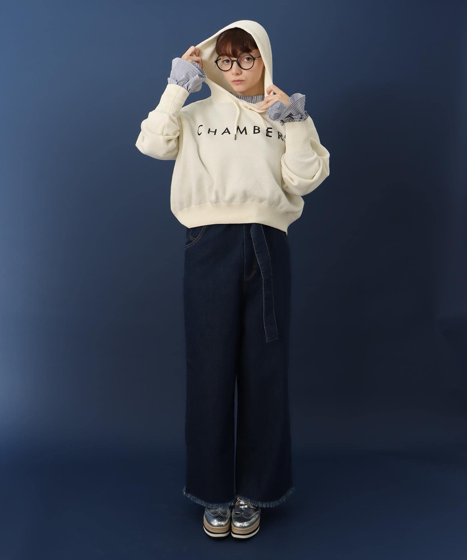 スエットライクロゴパーカー