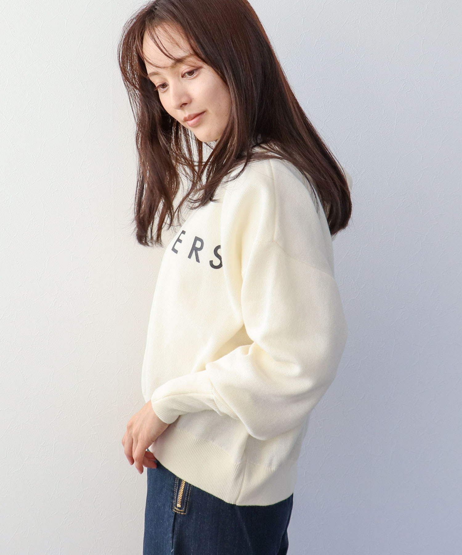 スエットライクロゴパーカー