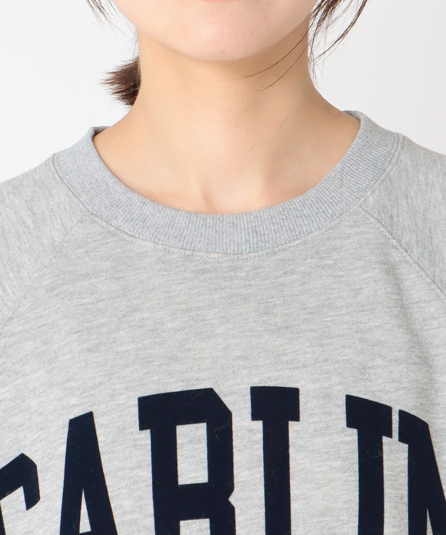 《WEB先行発売》シャツリメイク風カレッジロゴプルオーバー
