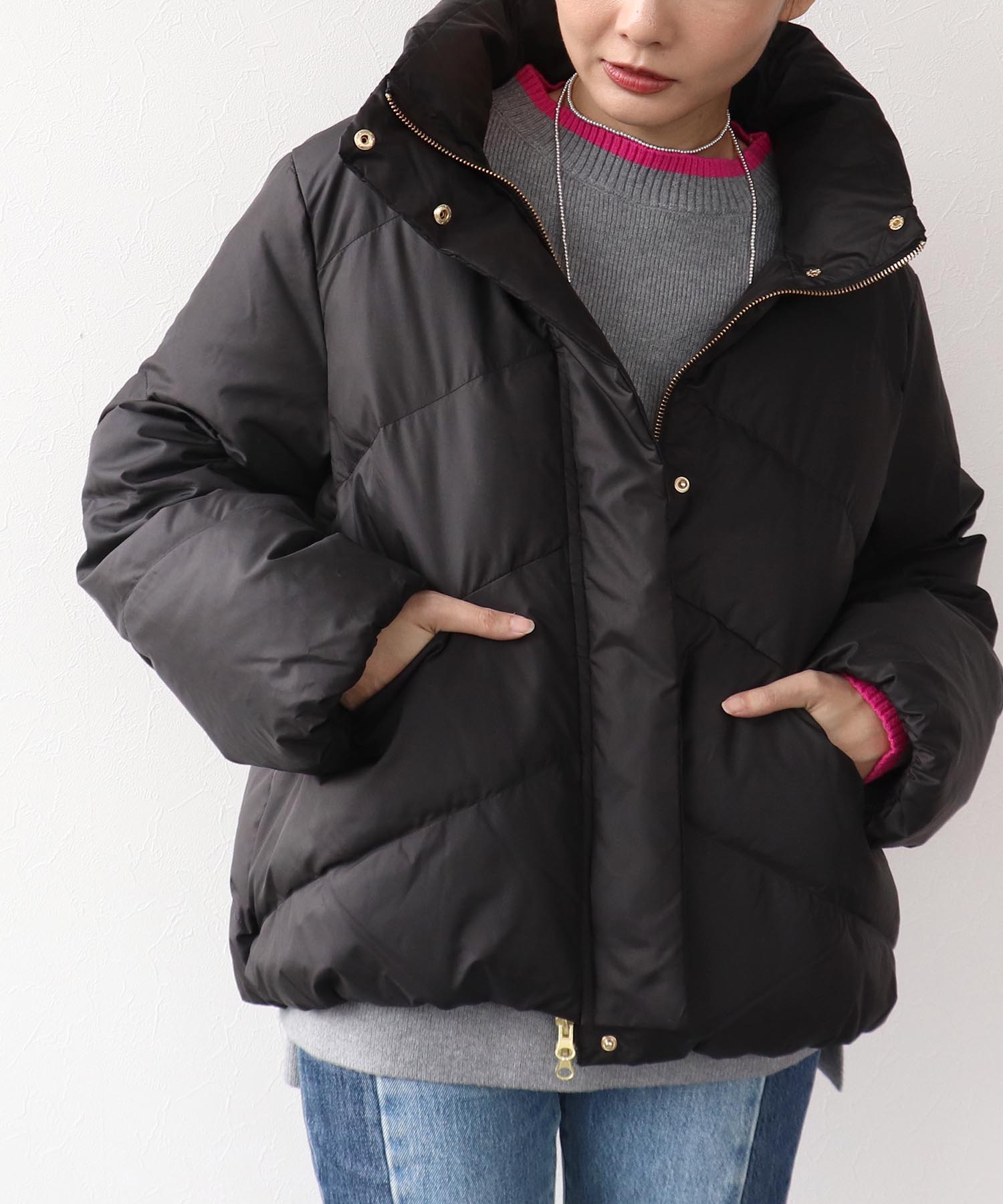 ボリュームカラーダウンジャケット