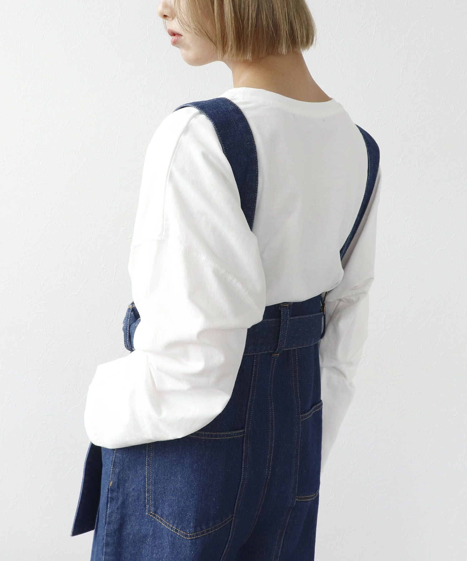 ワイドシルエットクルーロゴTシャツ
