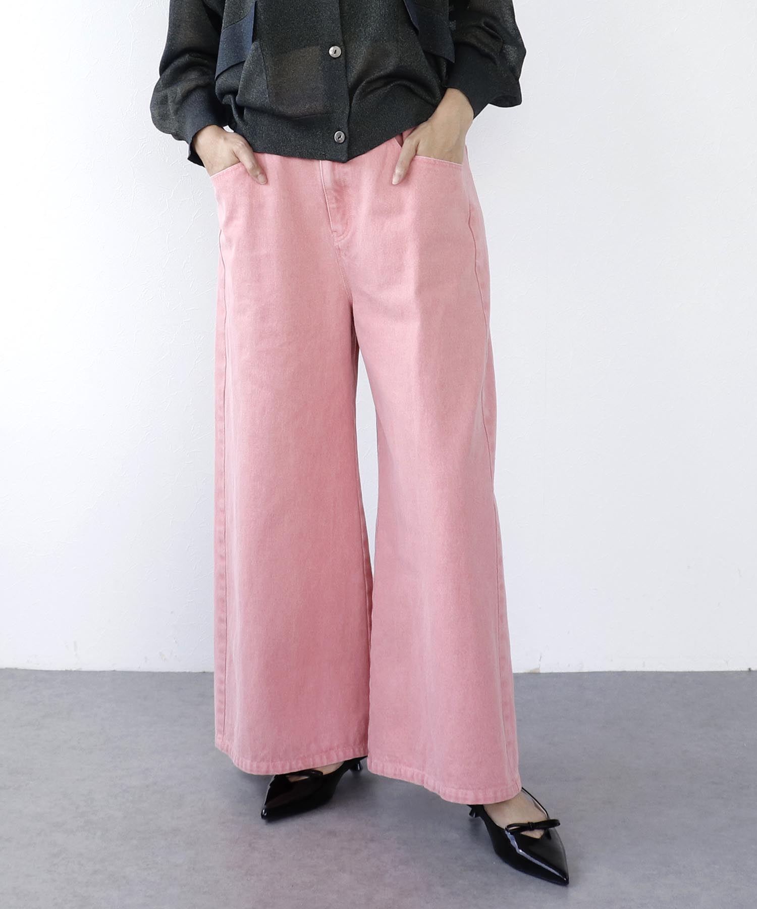 《WEB先行発売》ビンテージ加工カラーデニム