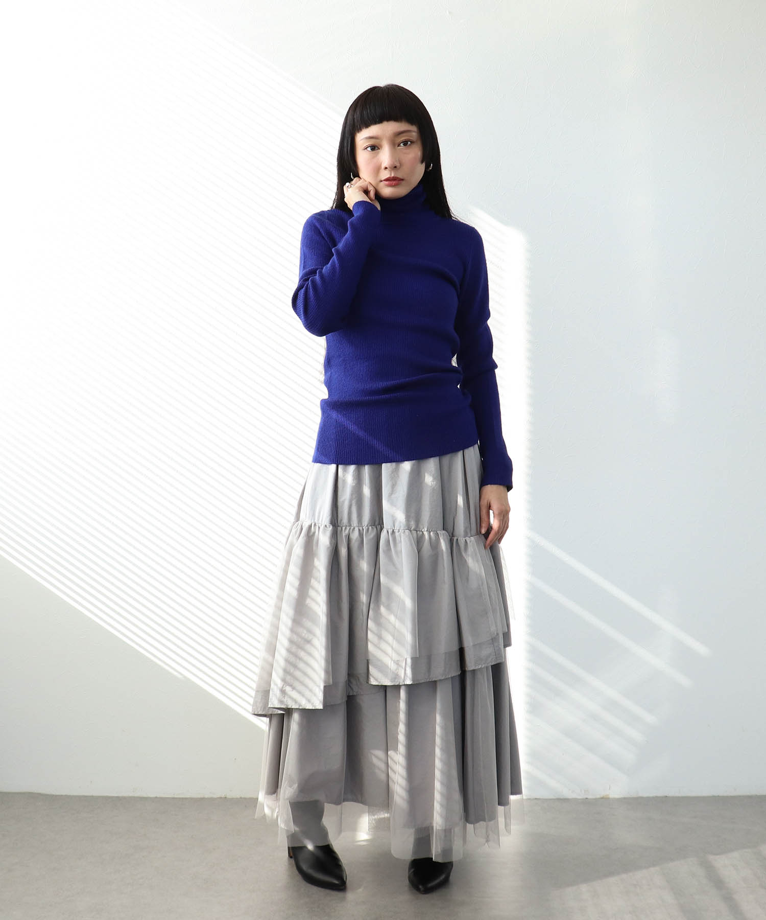 カラーリブタートルネックプルオーバーⅡ