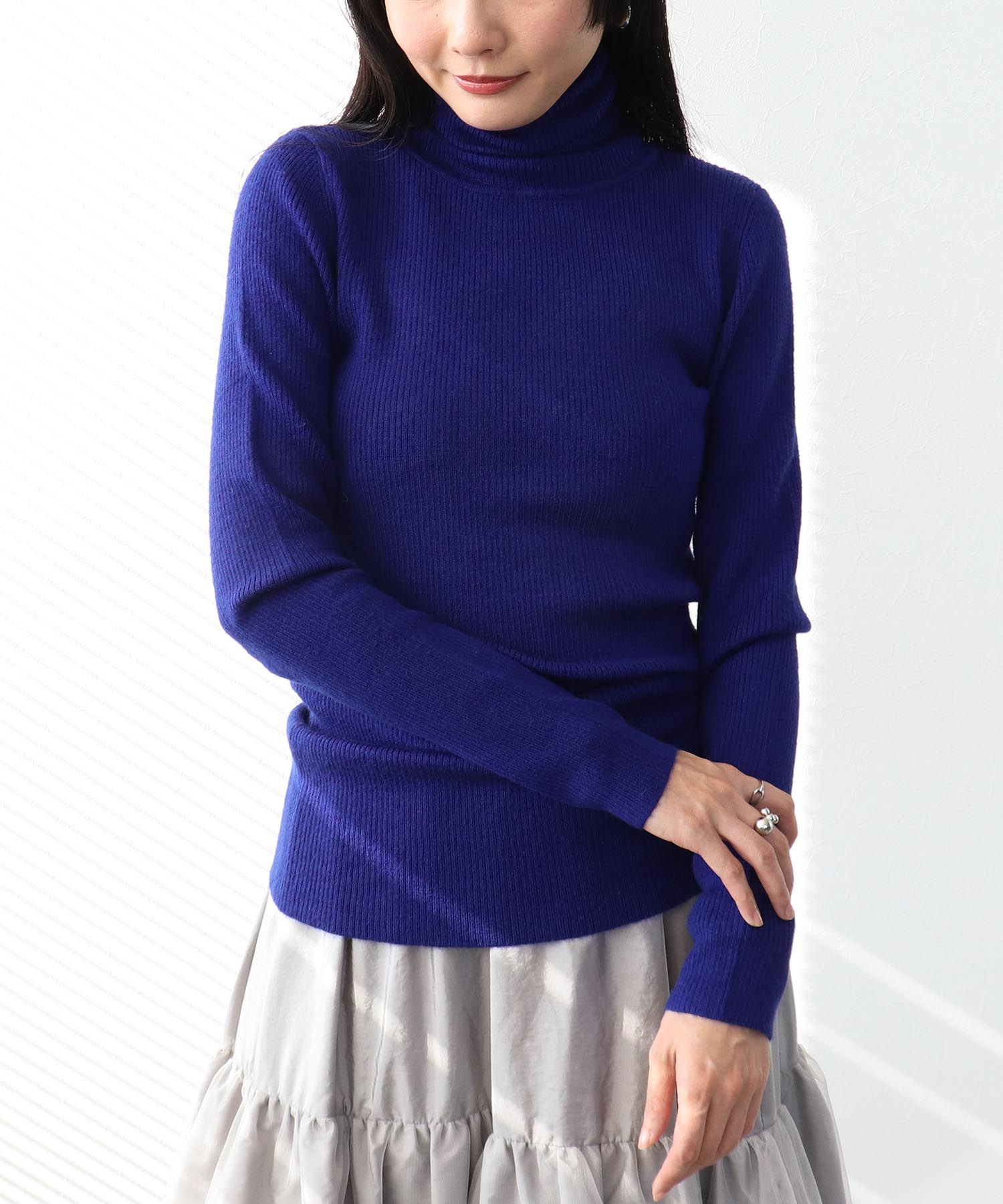 カラーリブタートルネックプルオーバーⅡ