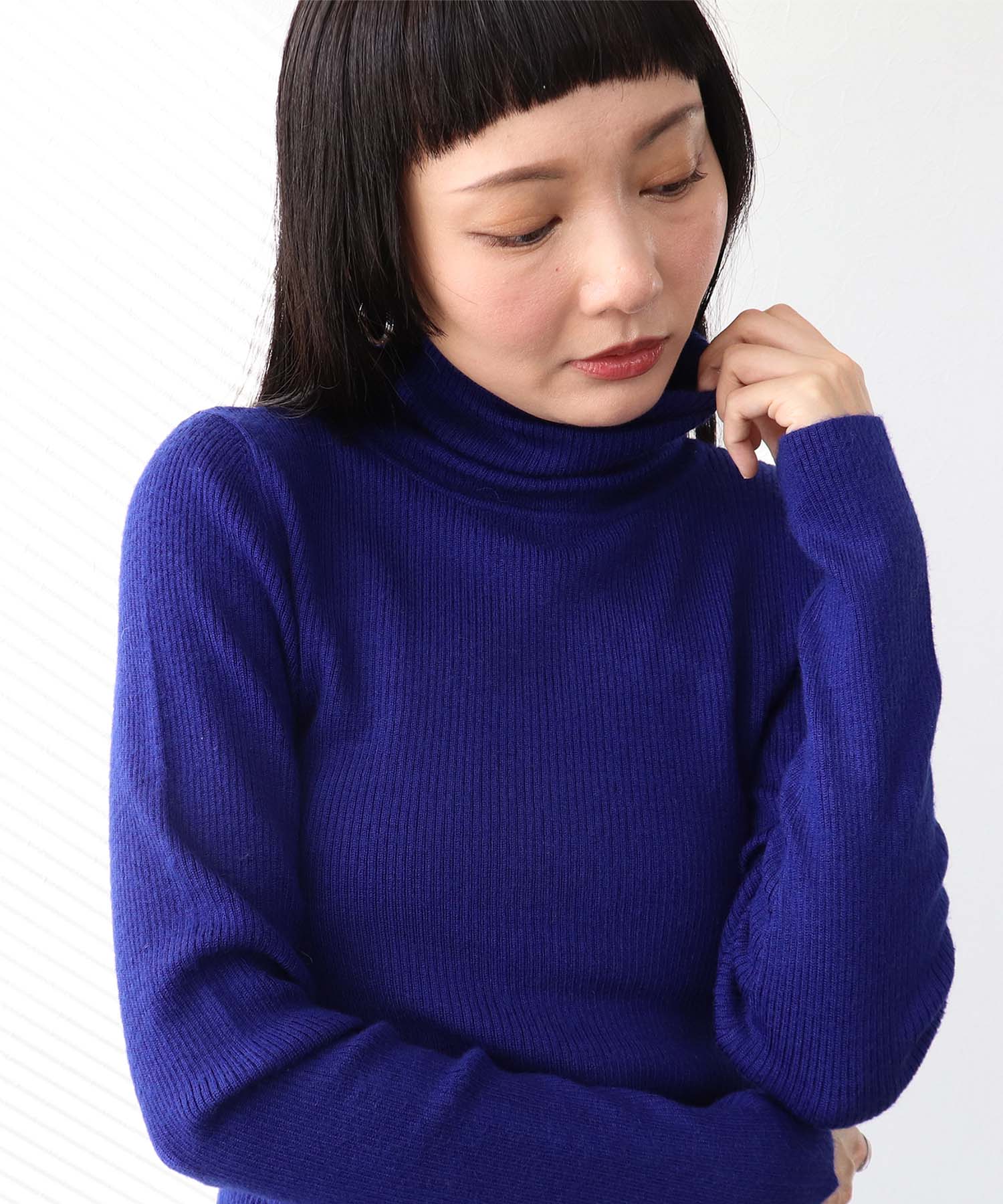 カラーリブタートルネックプルオーバーⅡ