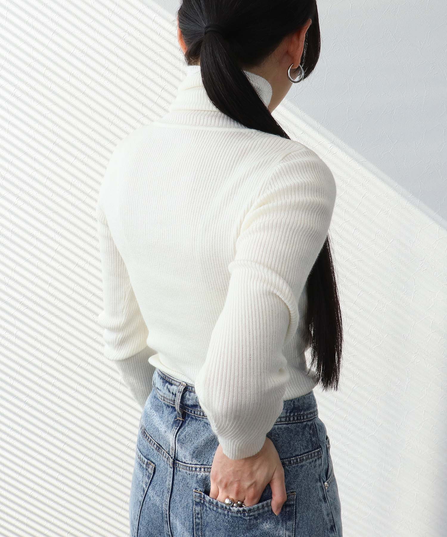 カラーリブタートルネックプルオーバーⅡ