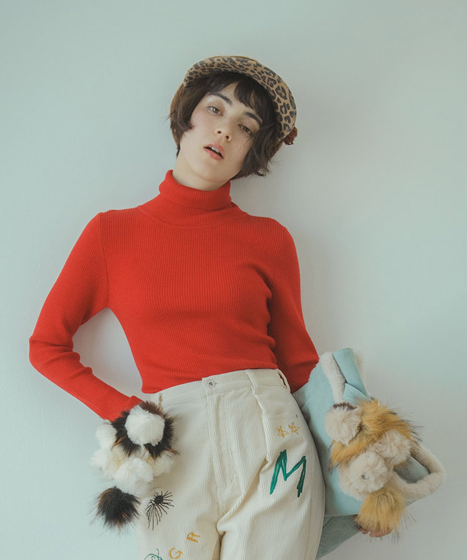 カラーリブタートルネックプルオーバーⅡ