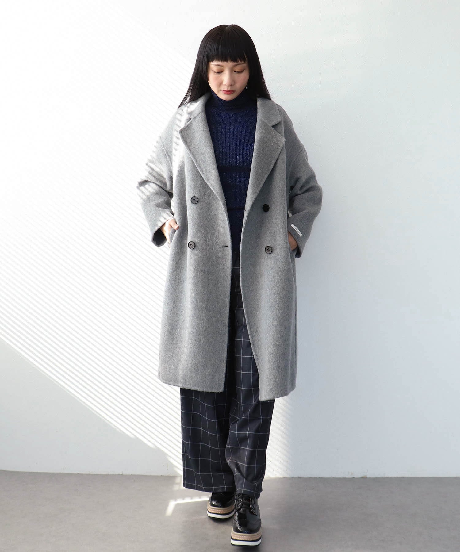 タートルネックラメプルオーバー